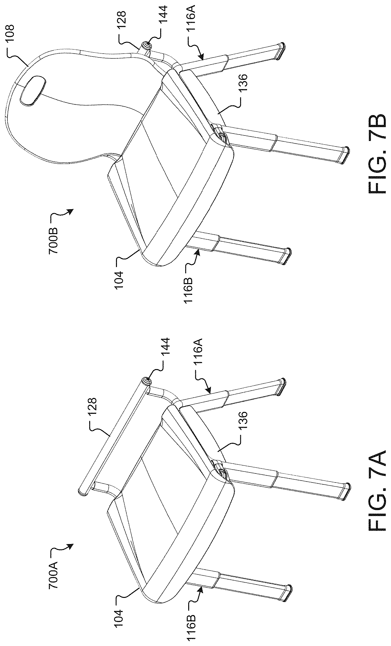 Patent US11771269 Figure 10 – Shower chair with ergonomic support and washdown features
