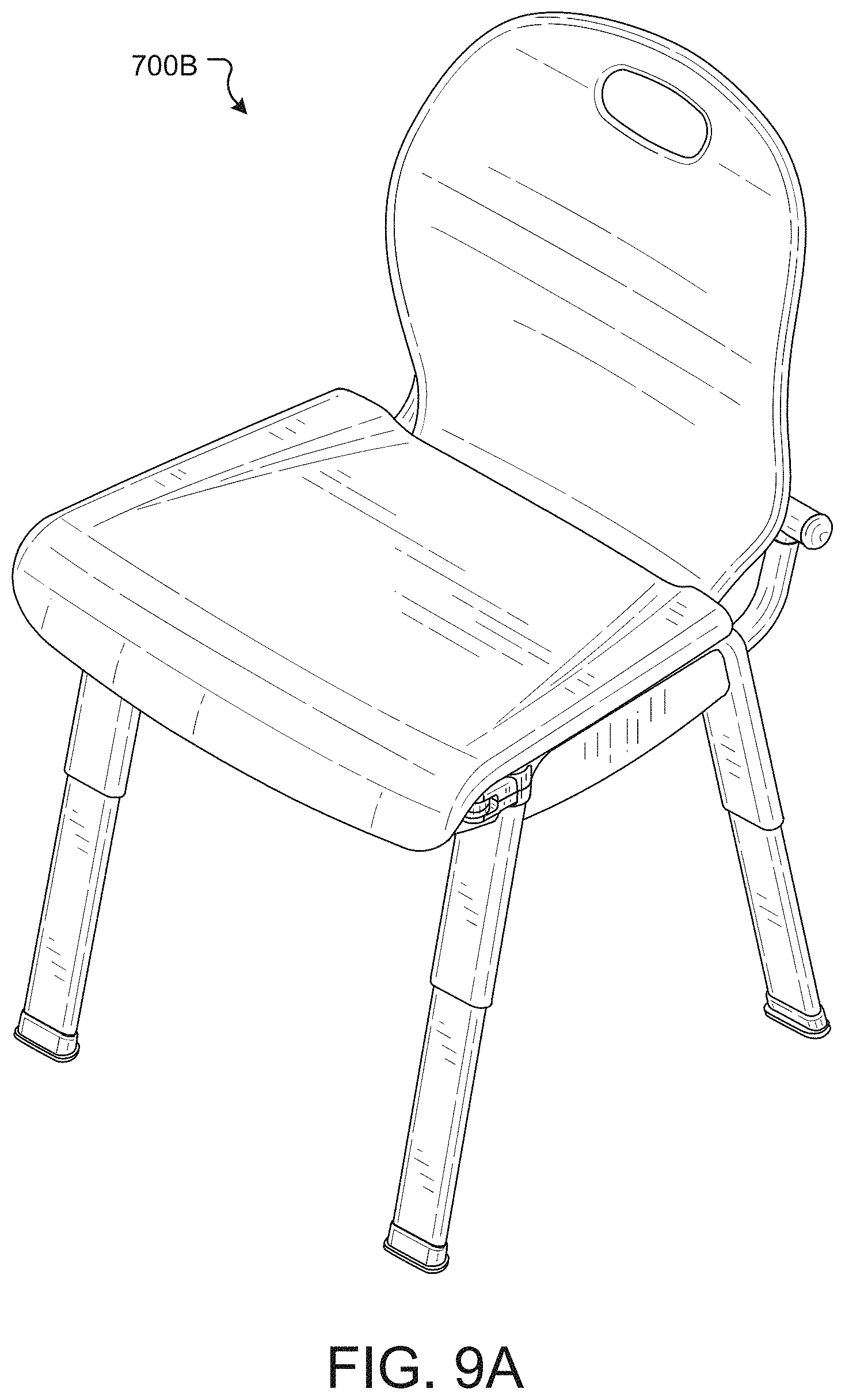 Patent US11771269 Figure 18 – Shower chair with ergonomic support and washdown features