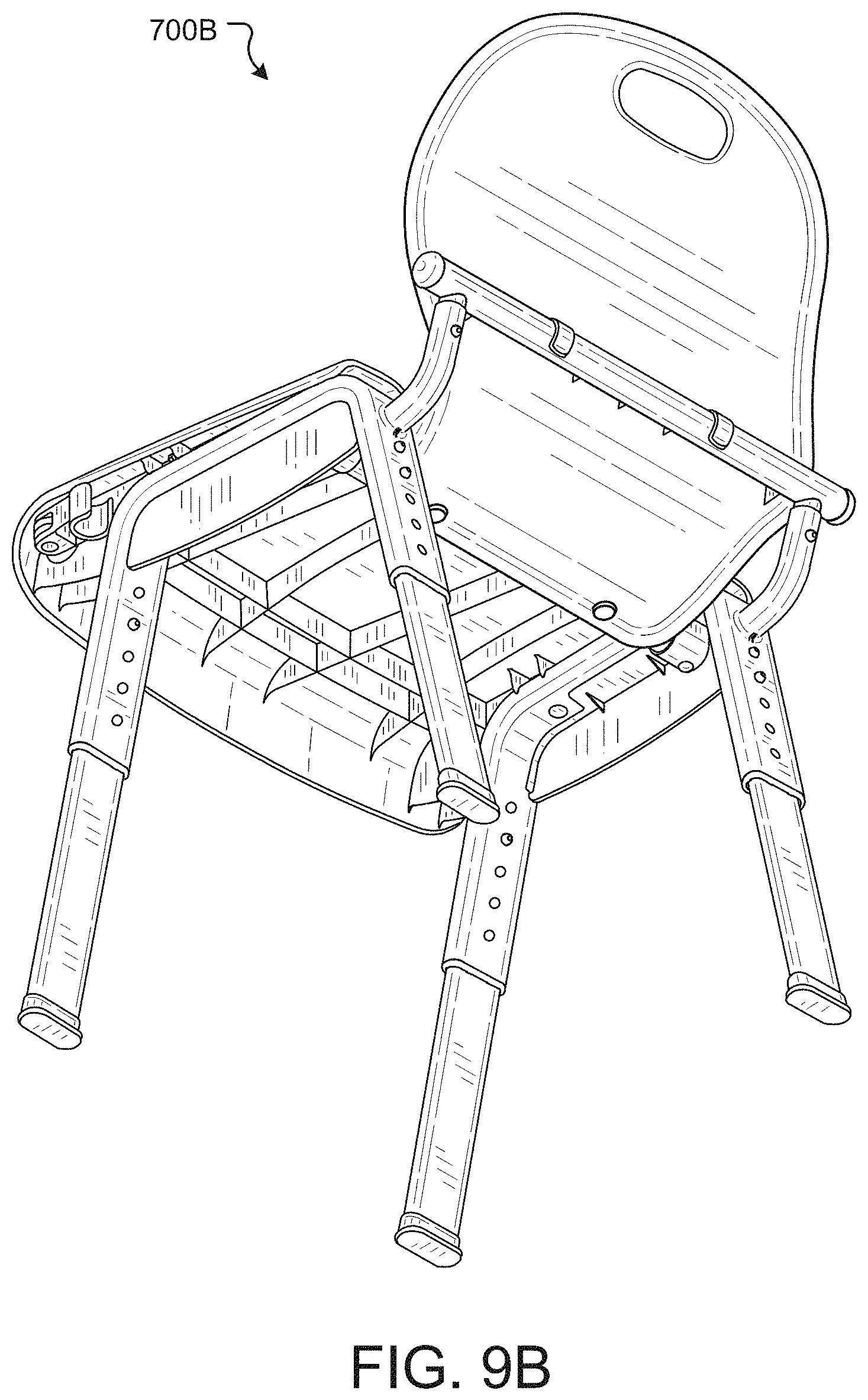 Patent US11771269 Figure 19 – Shower chair with ergonomic support and washdown features