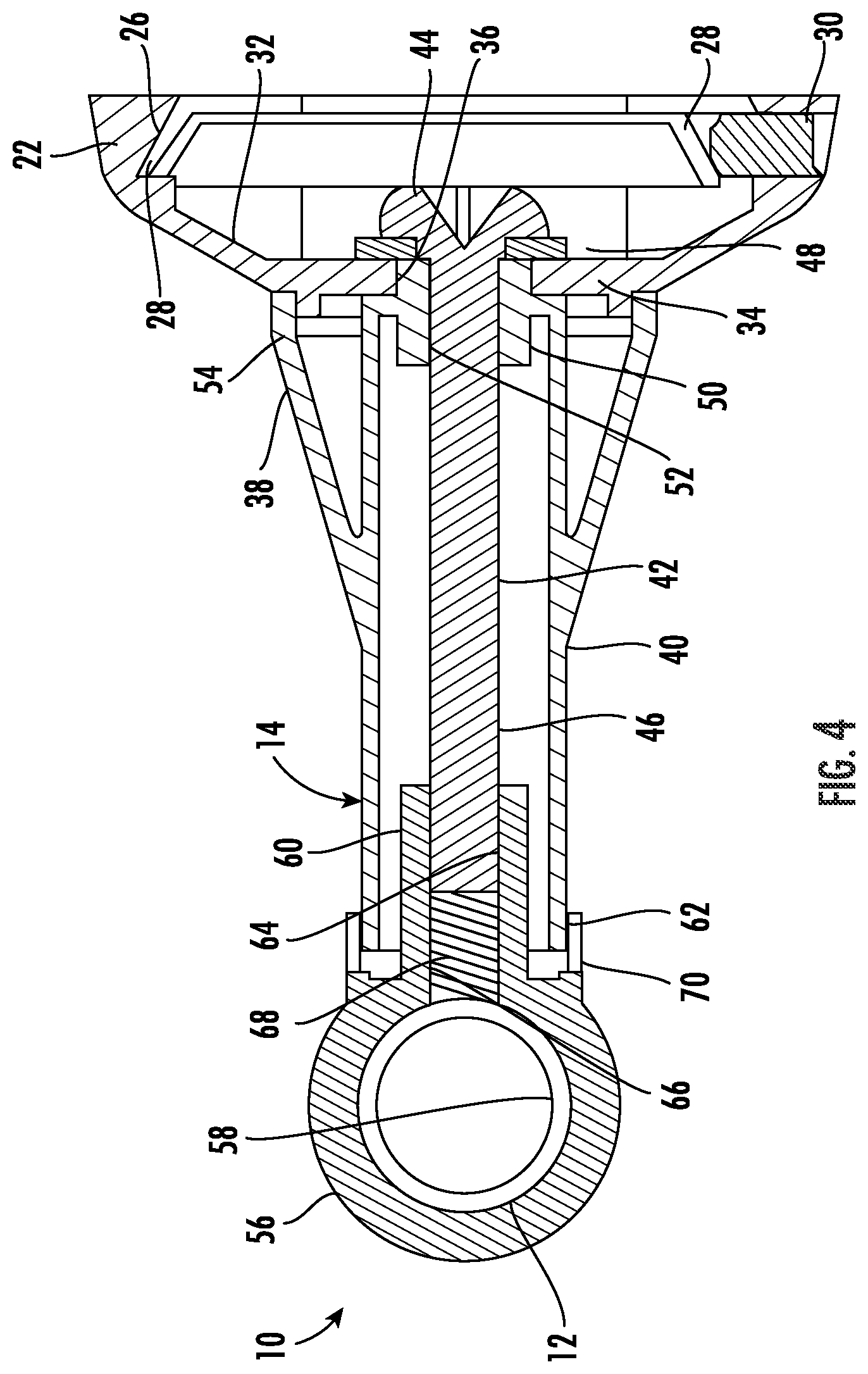 Patent US11771270 Figure 4 – Wall mount bar assembly