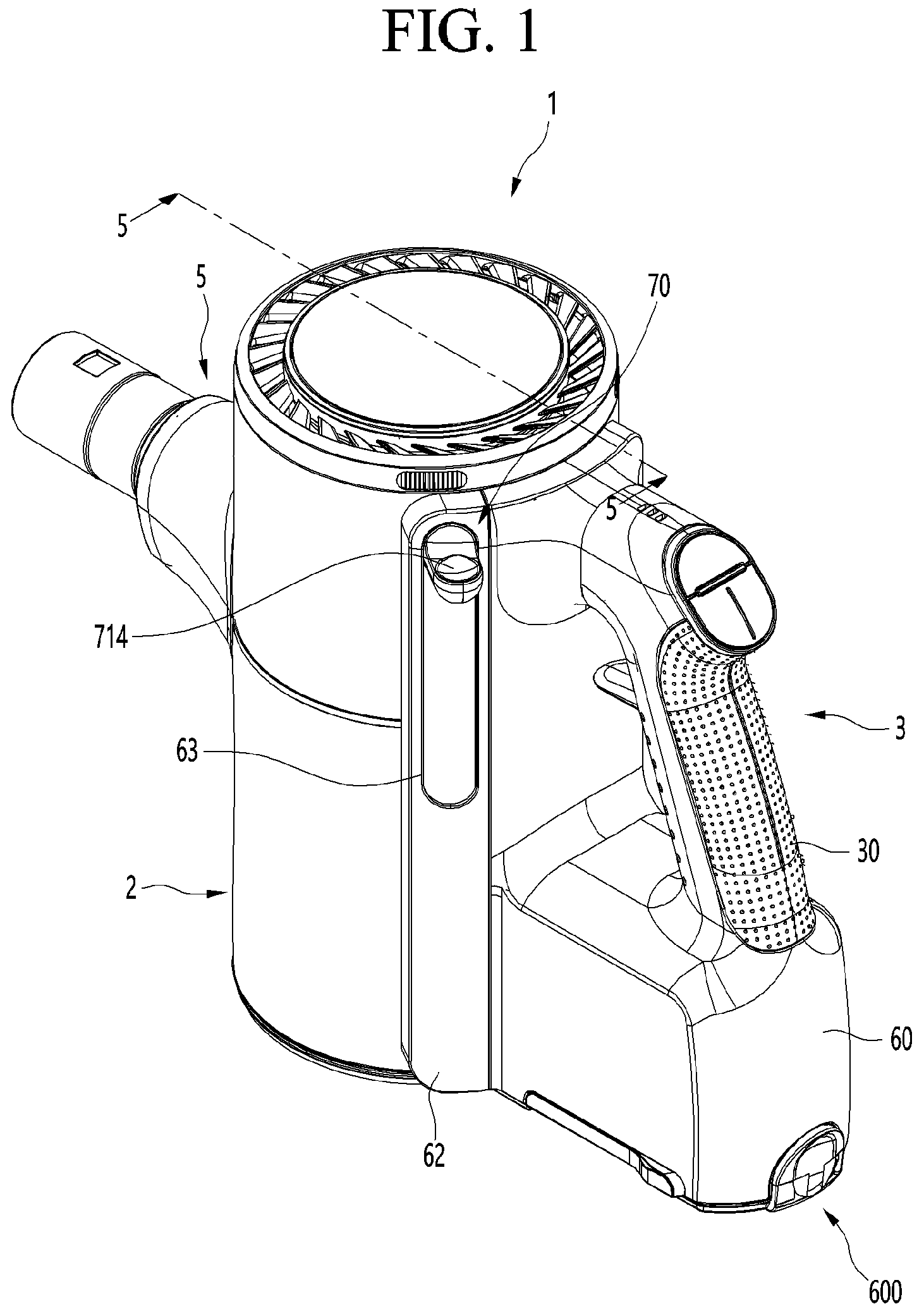 Patent US11771279 Figure 1 – Cleaner