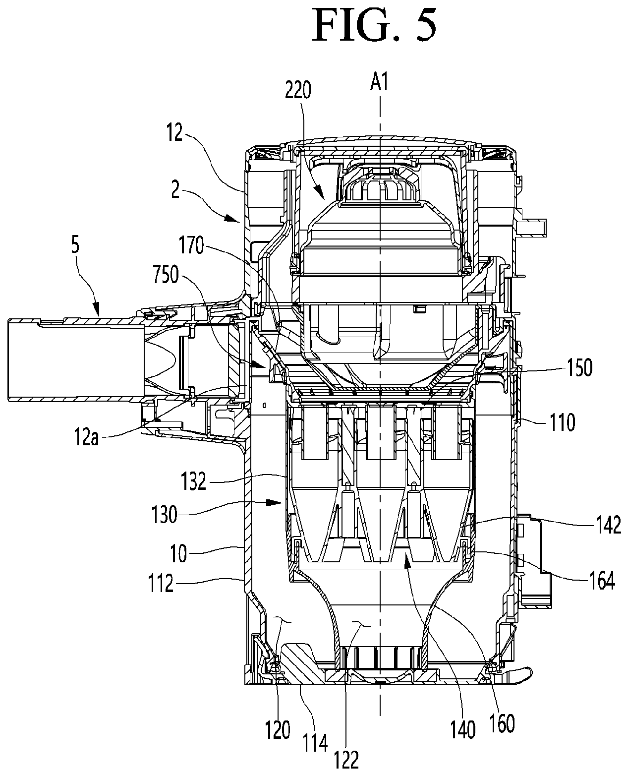 Patent US11771279 Figure 5 – Cleaner
