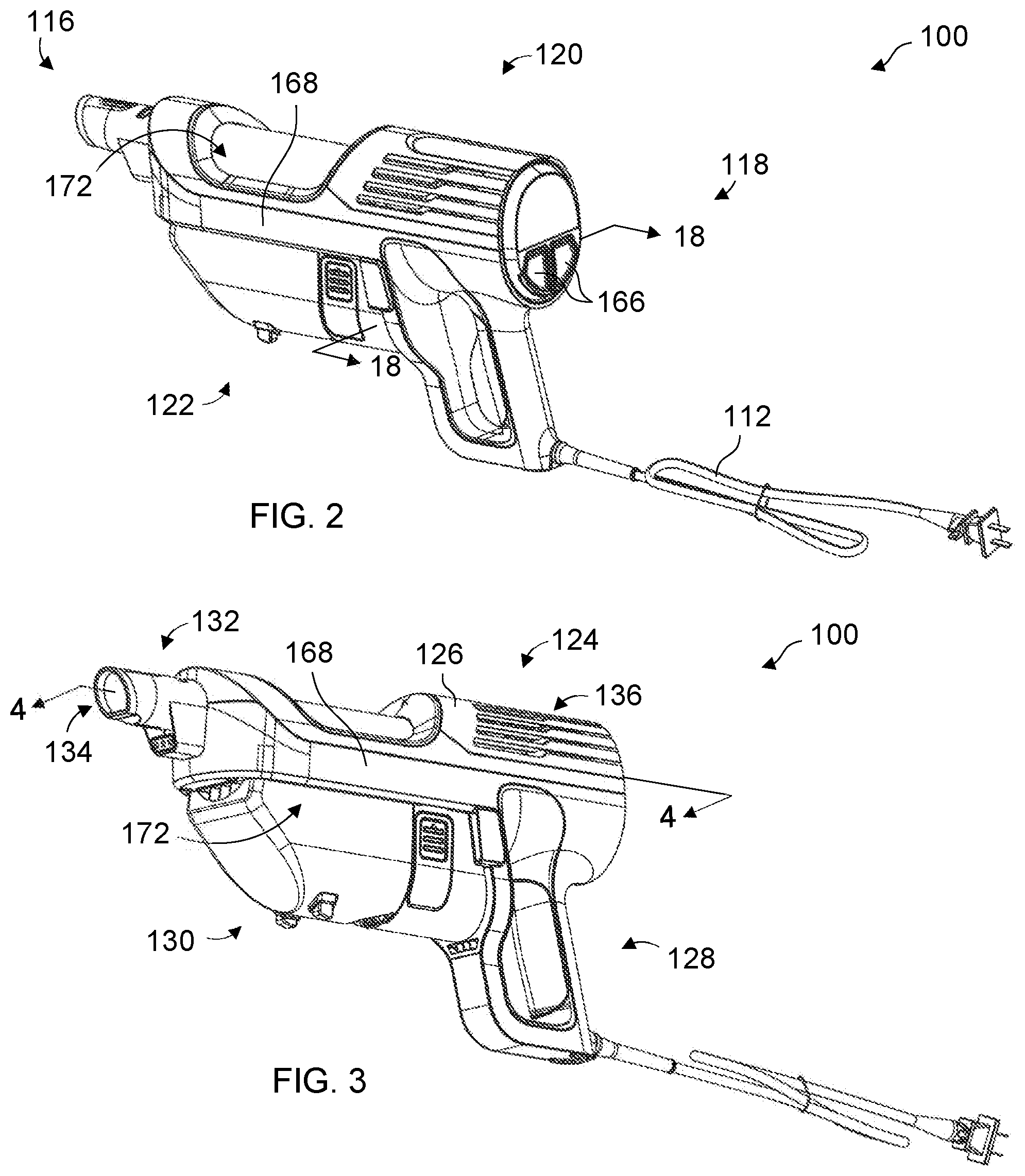 Patent US11771280 Figure 2 – Surface cleaning apparatus with removable air treatment member assembly