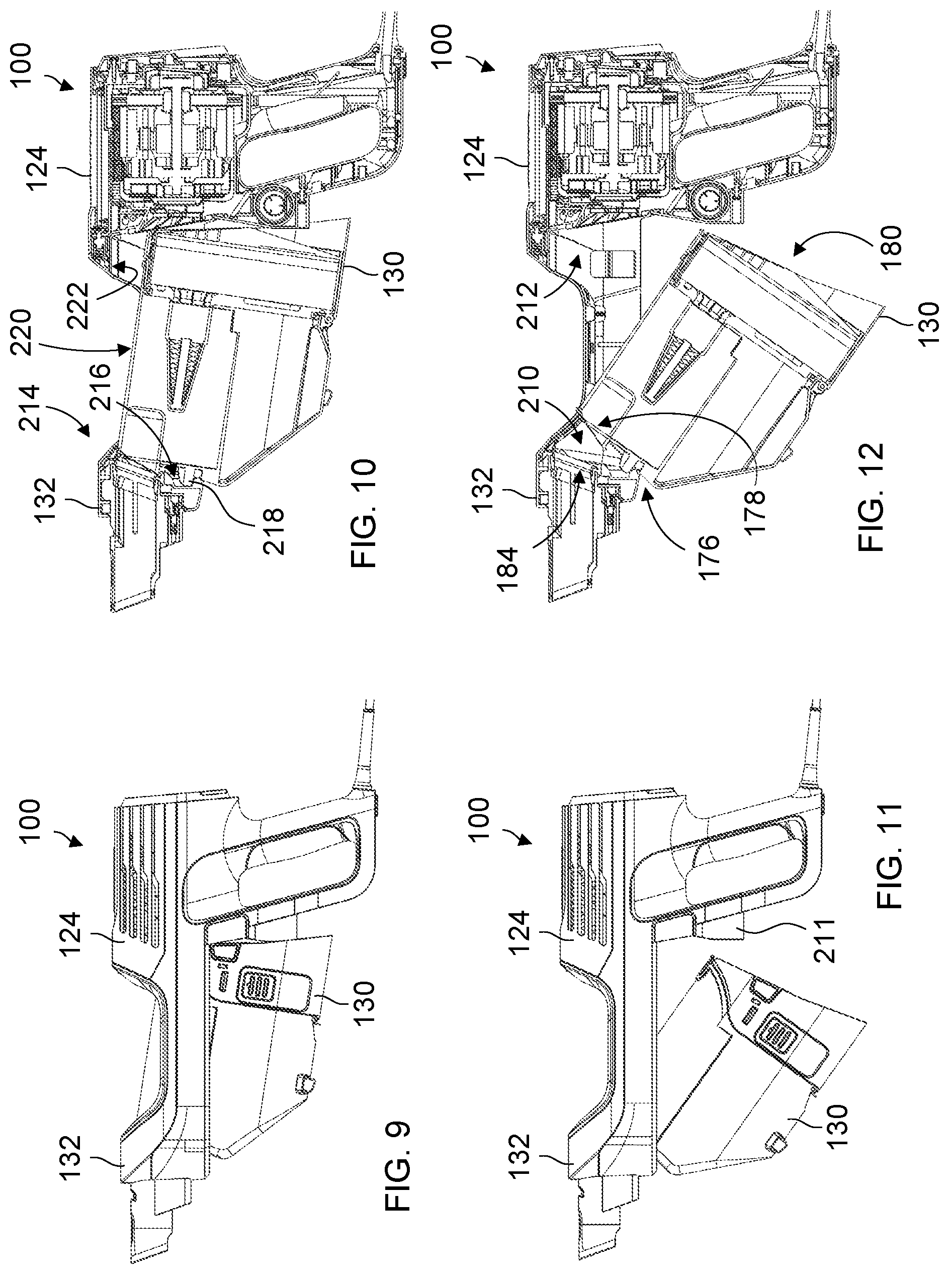 Patent US11771280 Figure 6 – Surface cleaning apparatus with removable air treatment member assembly