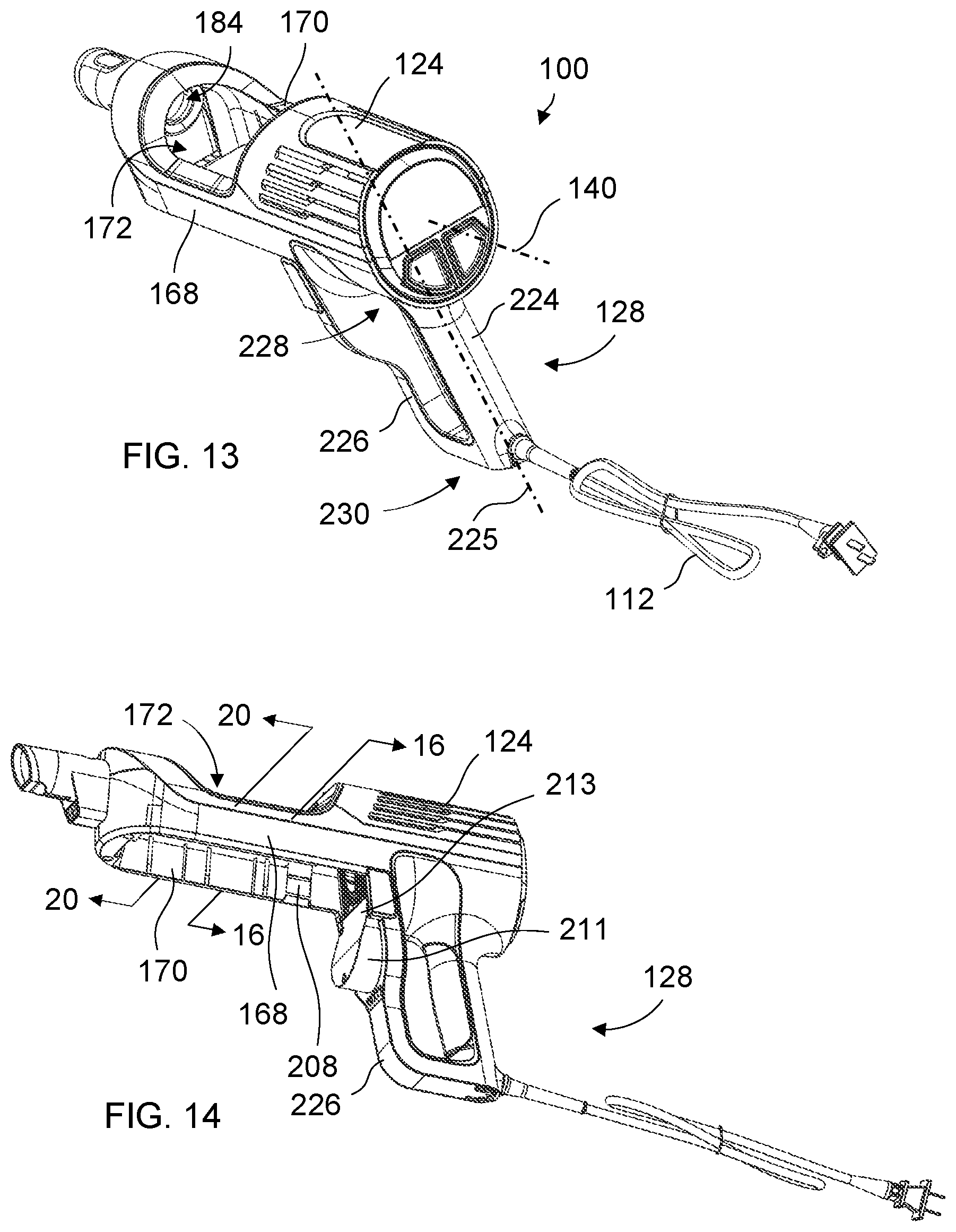 Patent US11771280 Figure 7 – Surface cleaning apparatus with removable air treatment member assembly