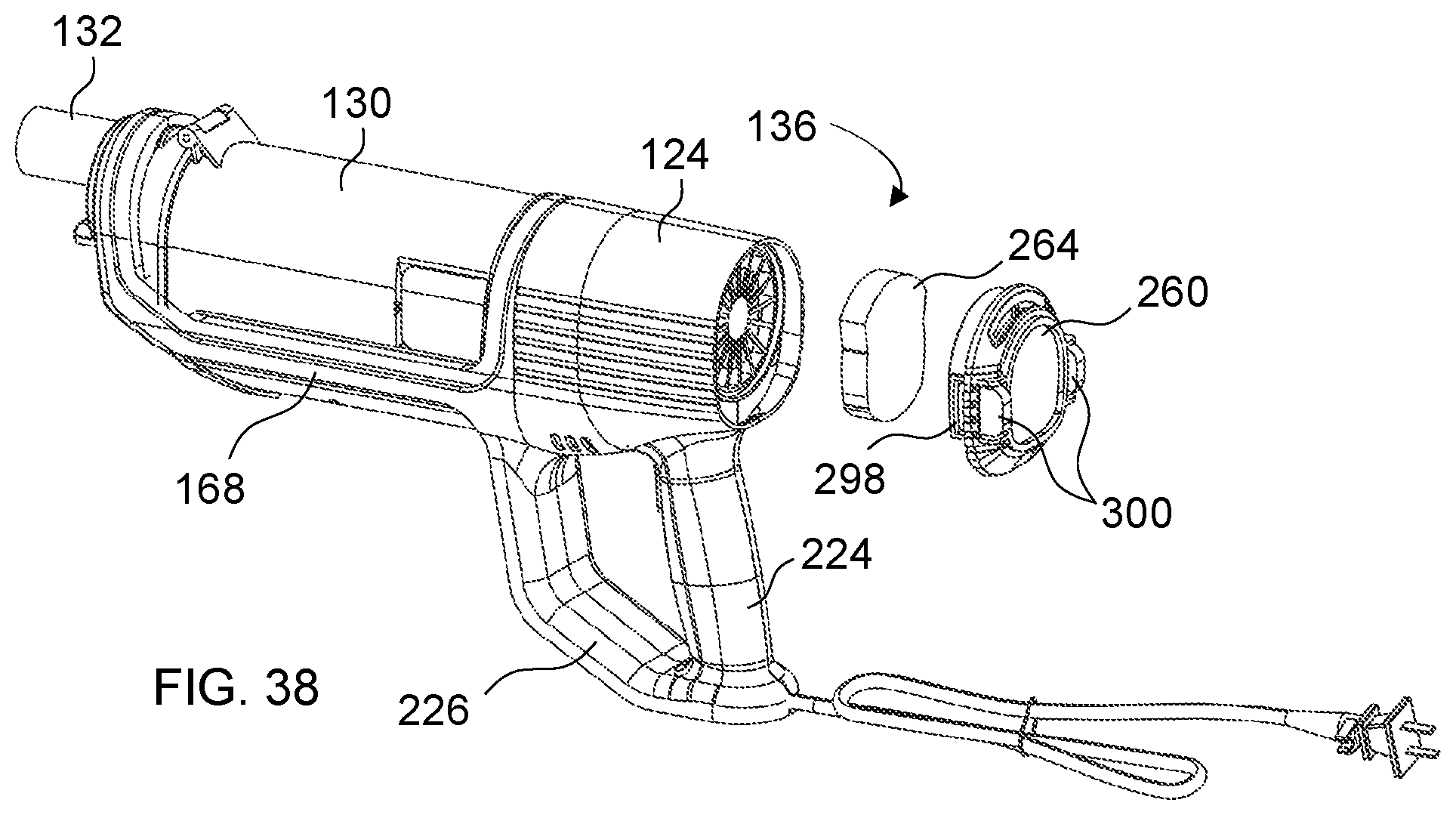 Patent US11771280 Figure 18 – Surface cleaning apparatus with removable air treatment member assembly