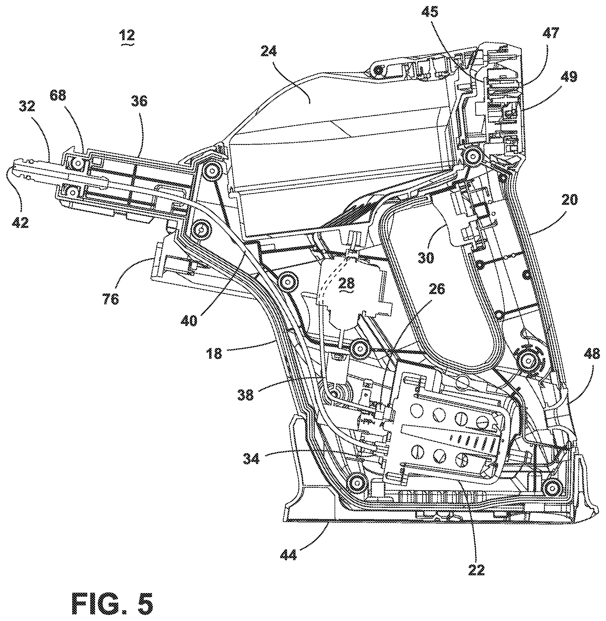 Patent US11771284 Figure 4 – Floor cleaning apparatus with cleaning fluid delivery system