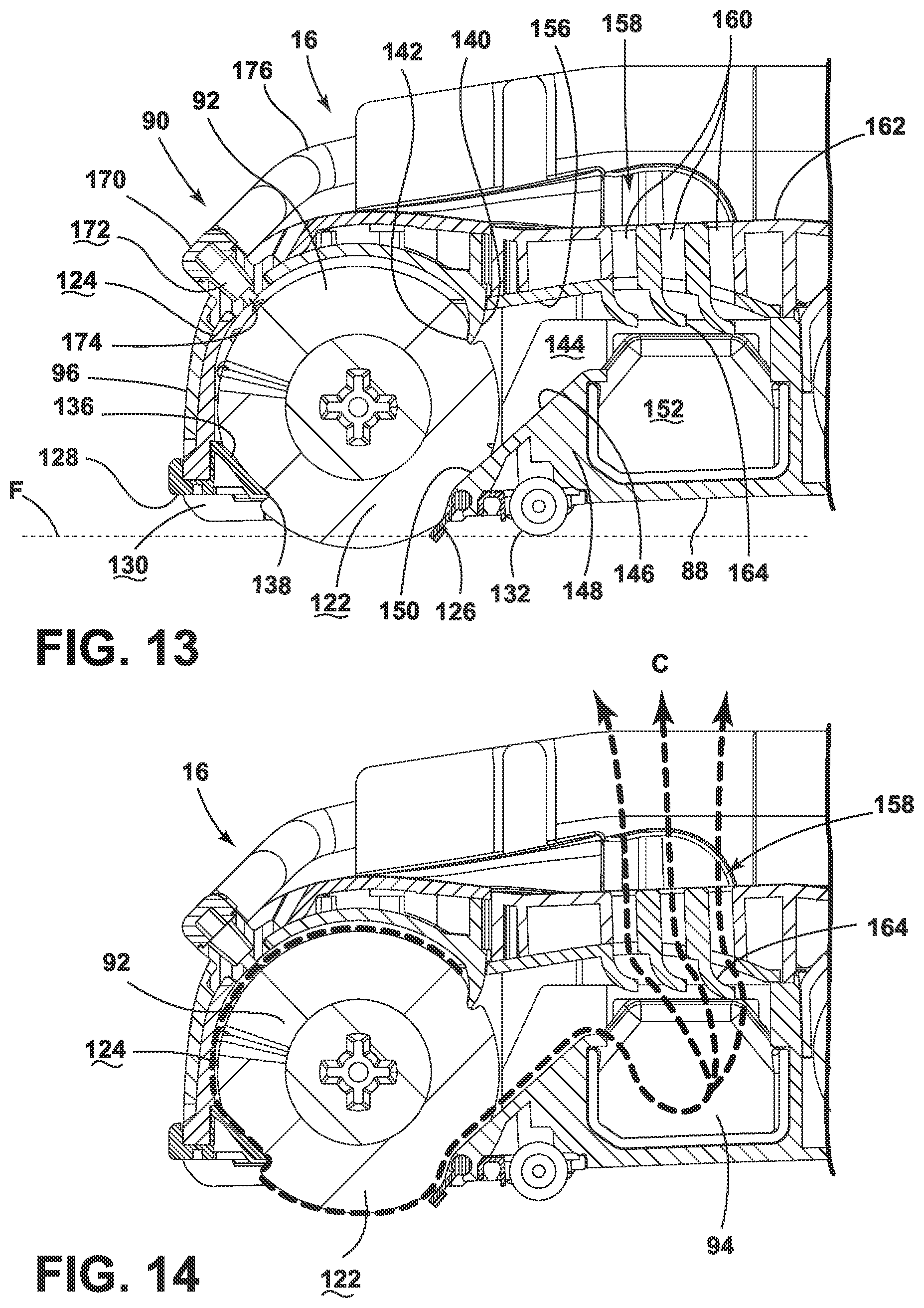 Patent US11771284 Figure 9 – Floor cleaning apparatus with cleaning fluid delivery system