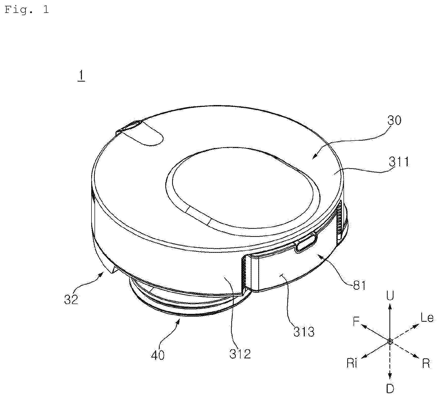 Patent US11771285 Figure 1 – Mobile robot