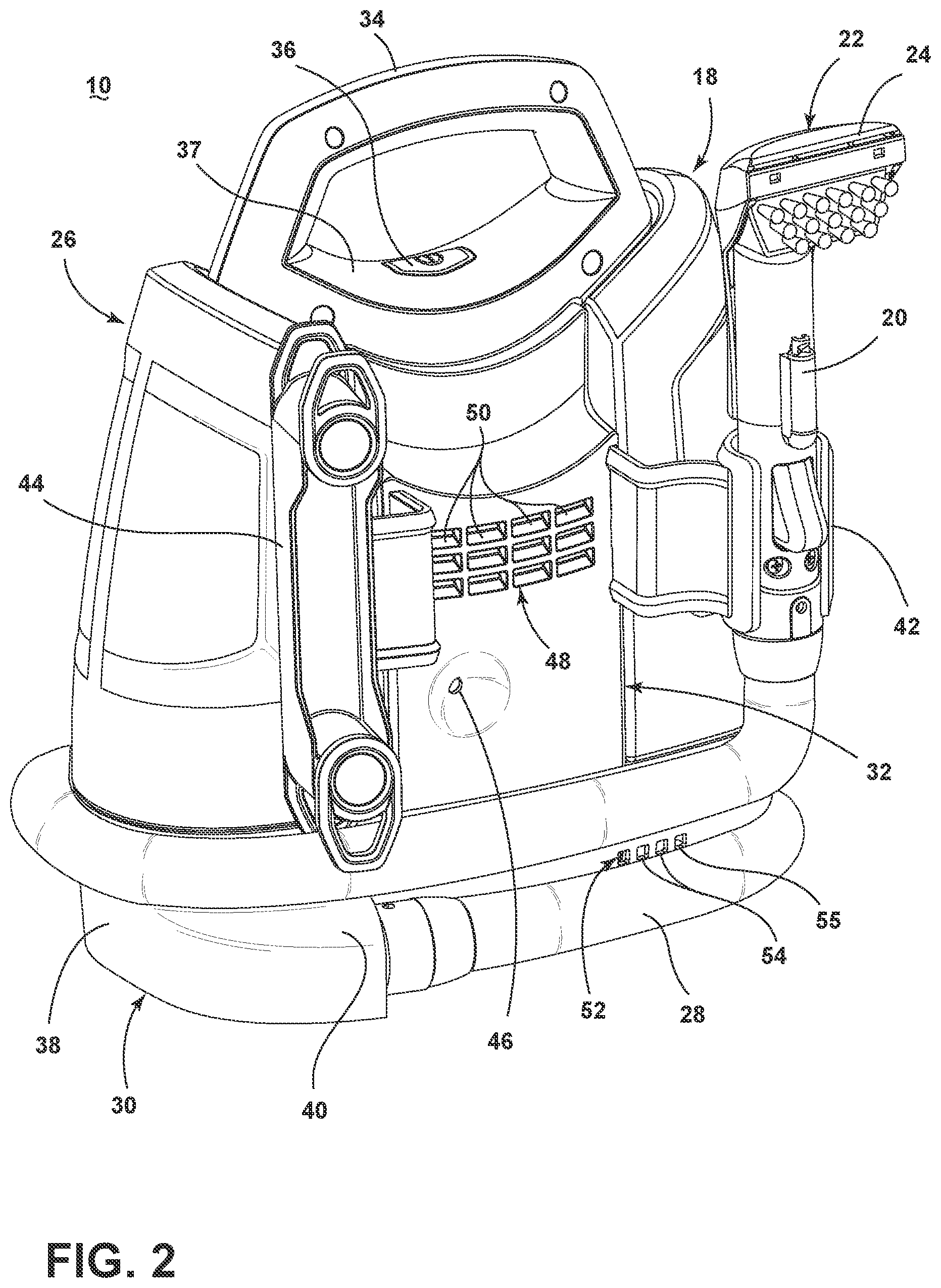 Patent US11771287 Figure 2 – Surface cleaning apparatus