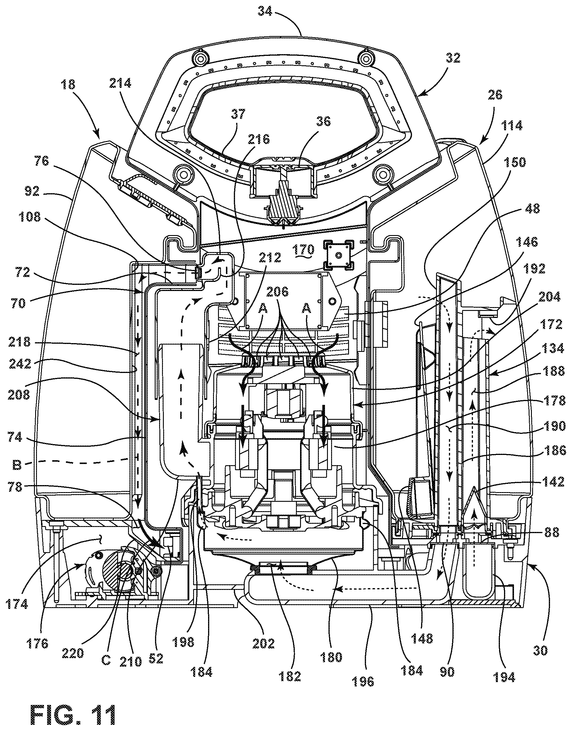 Patent US11771287 Figure 11 – Surface cleaning apparatus