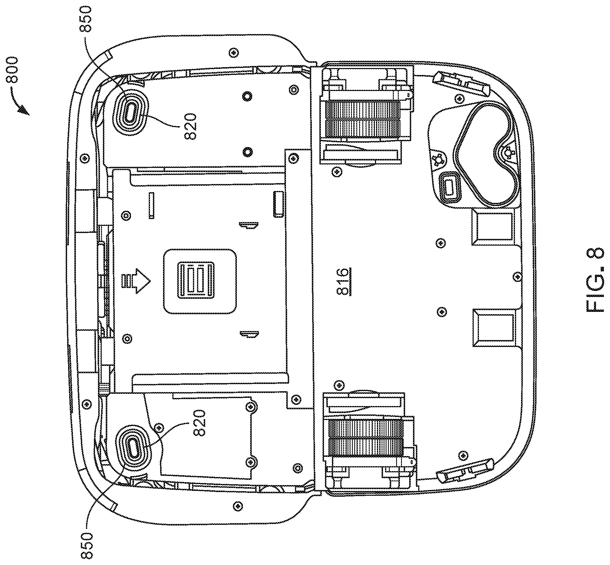 Patent US11771290 Figure 9 – Sensors for an autonomous cleaning robot