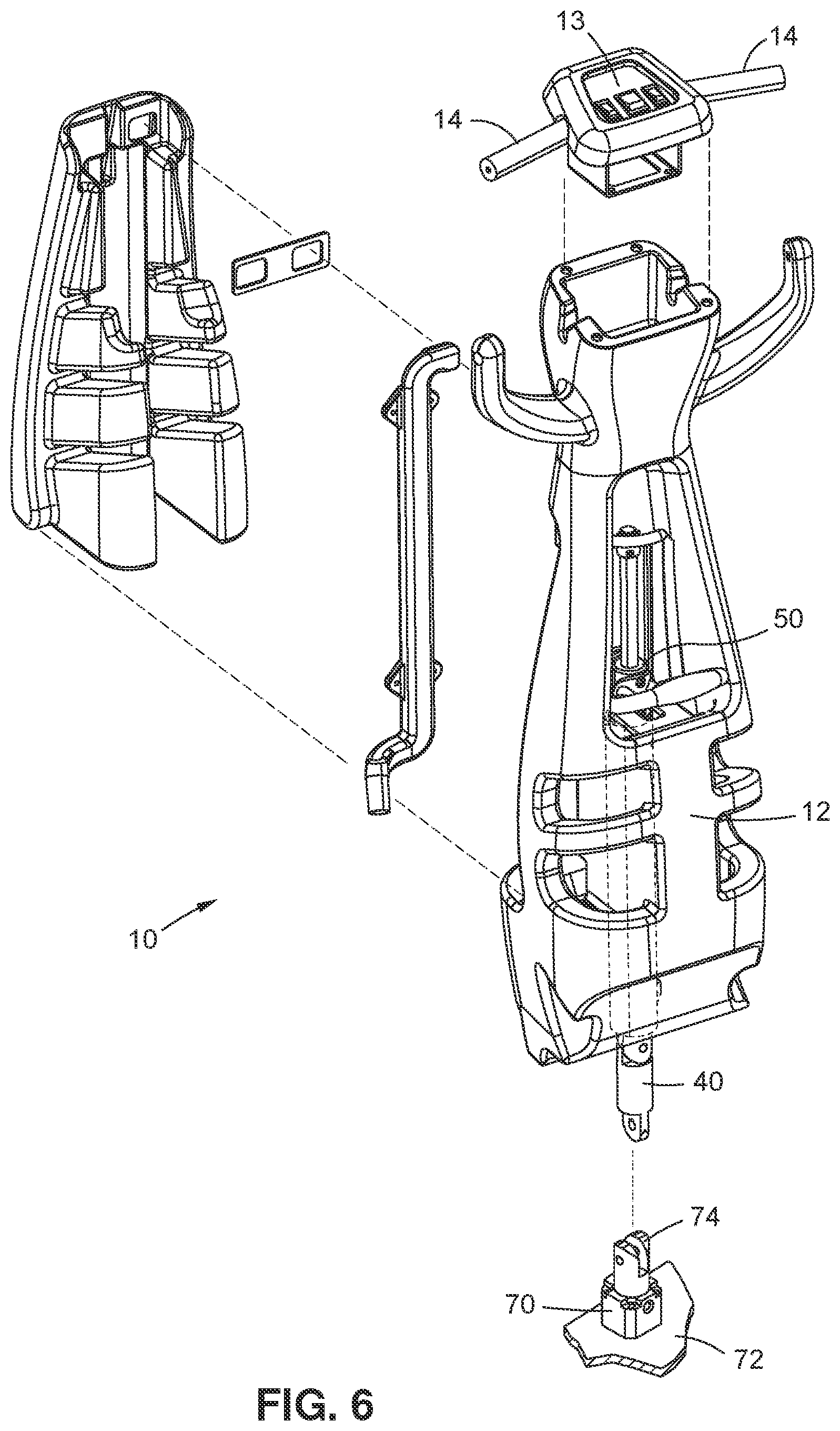 Patent US11771292 Figure 4 – Floor scrubber apparatus with releasably locking handle