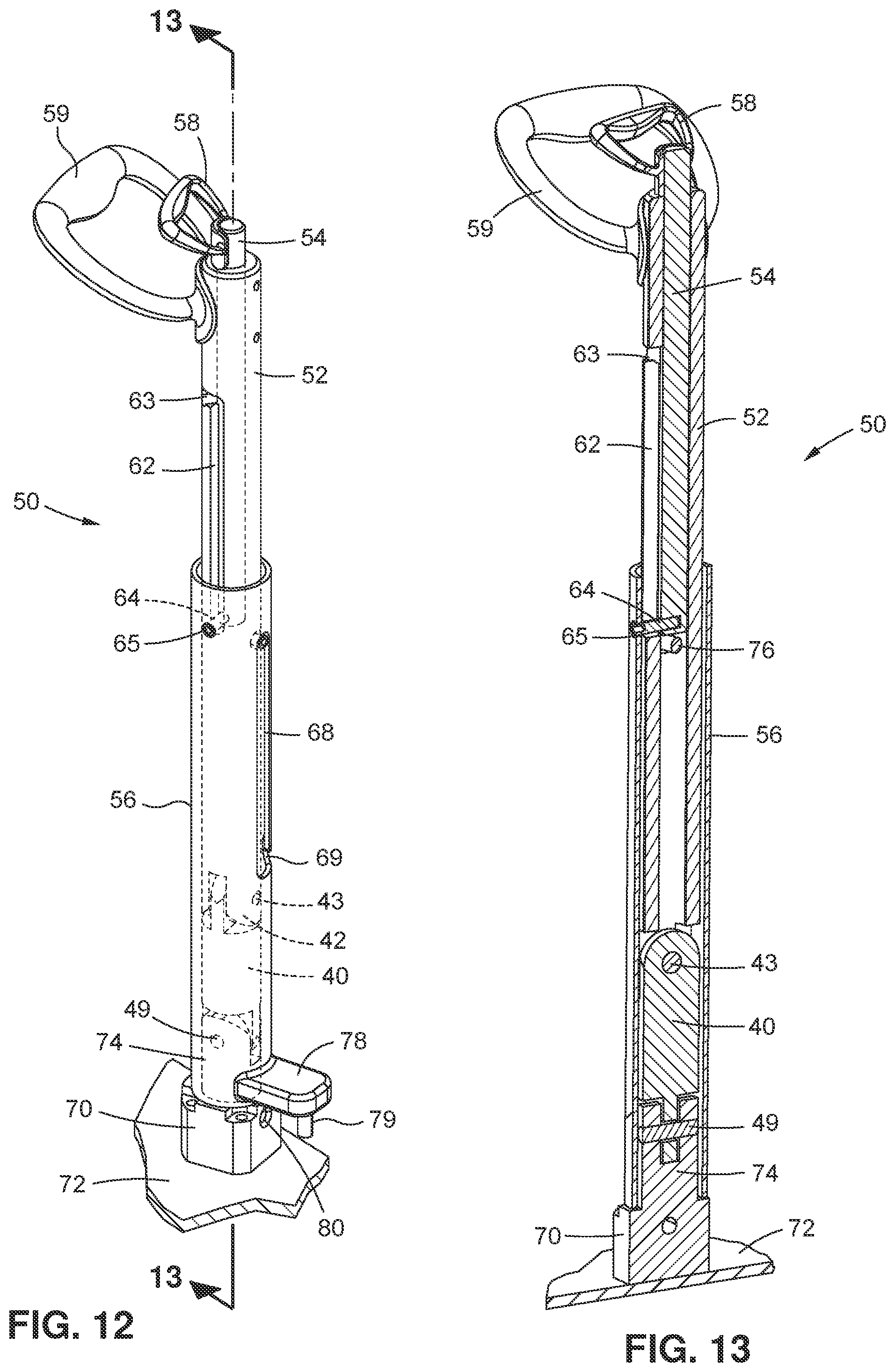 Patent US11771292 Figure 7 – Floor scrubber apparatus with releasably locking handle