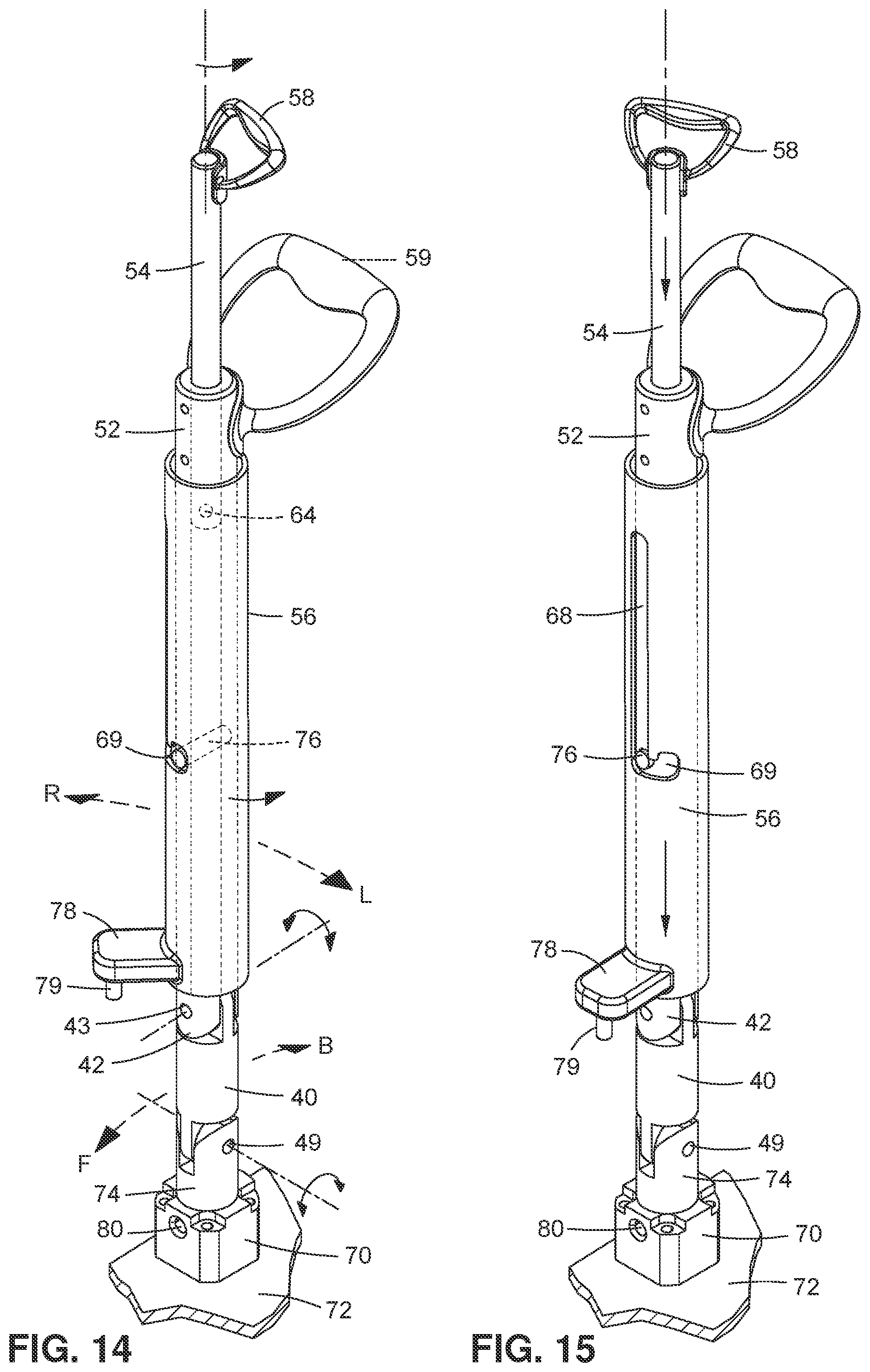 Patent US11771292 Figure 8 – Floor scrubber apparatus with releasably locking handle