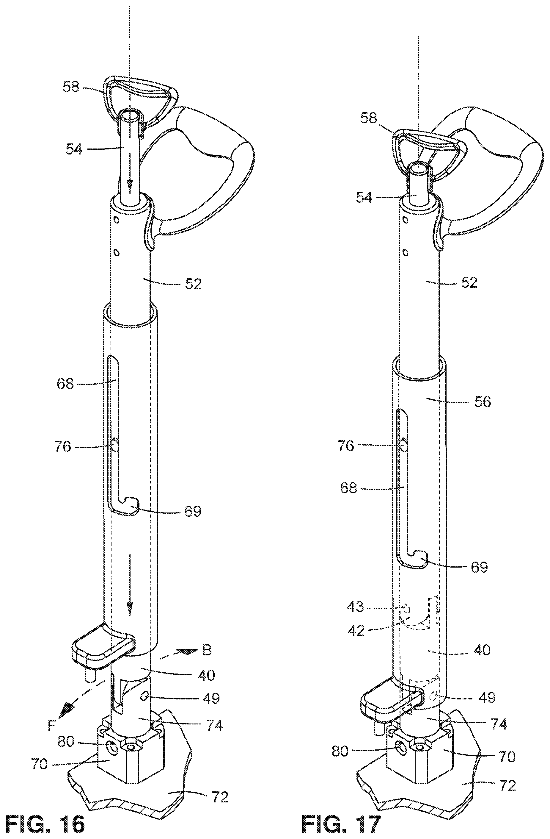 Patent US11771292 Figure 9 – Floor scrubber apparatus with releasably locking handle