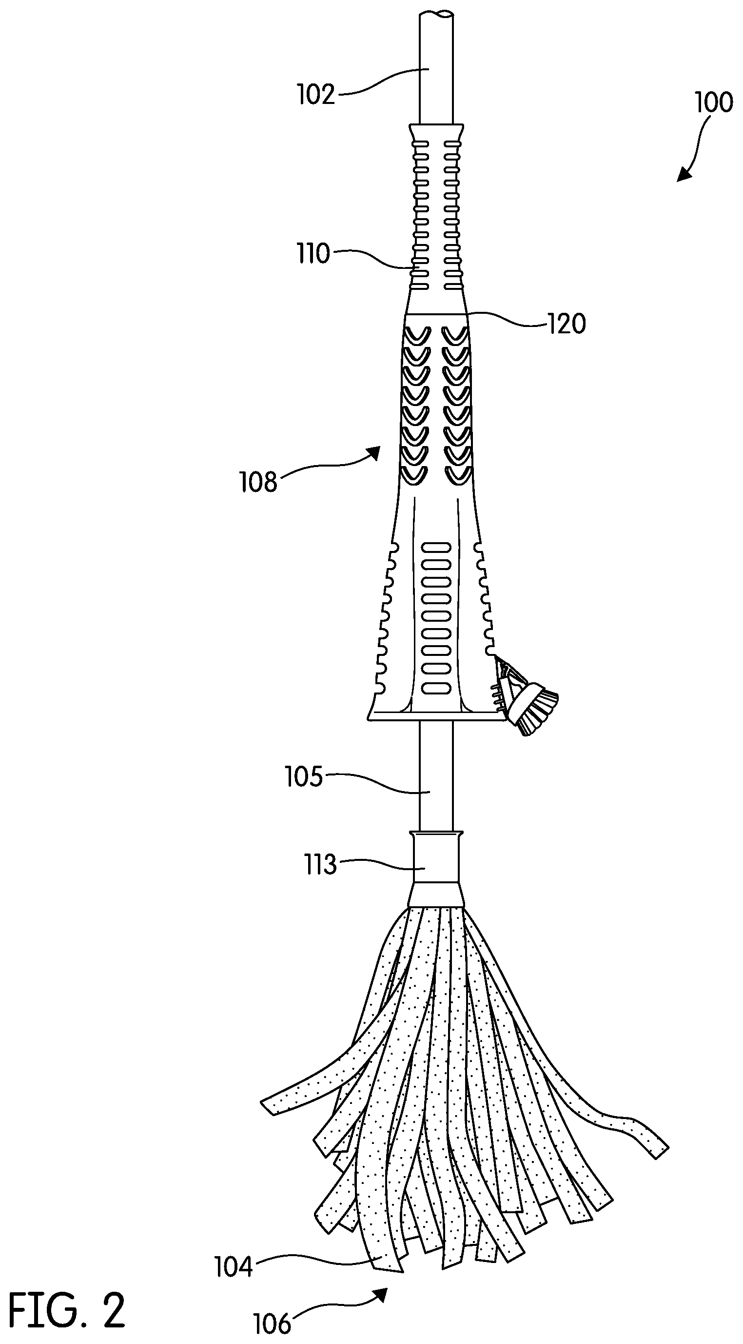 Patent US11771295 Figure 2 – Cleaning implement