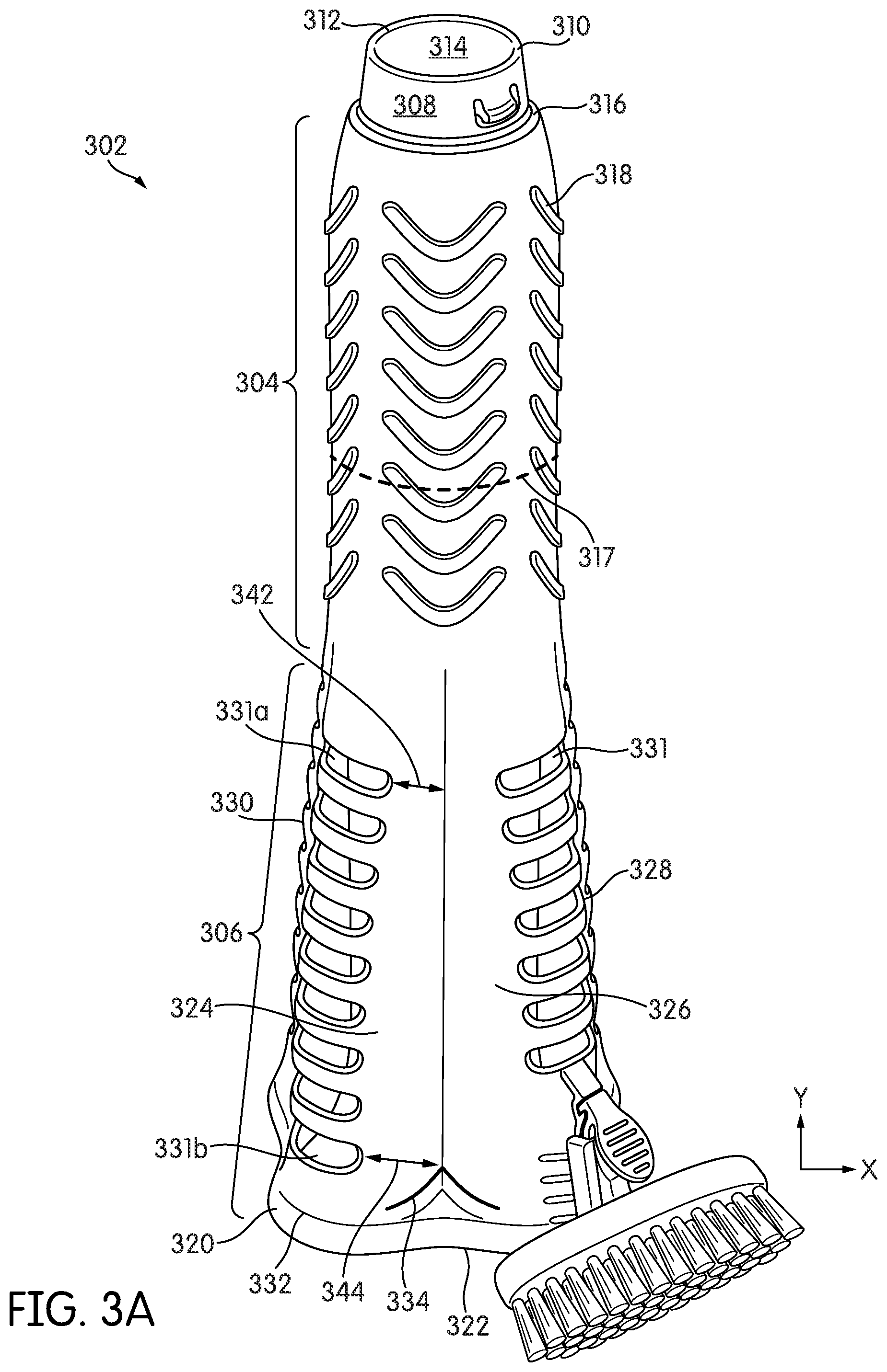 Patent US11771295 Figure 3 – Cleaning implement