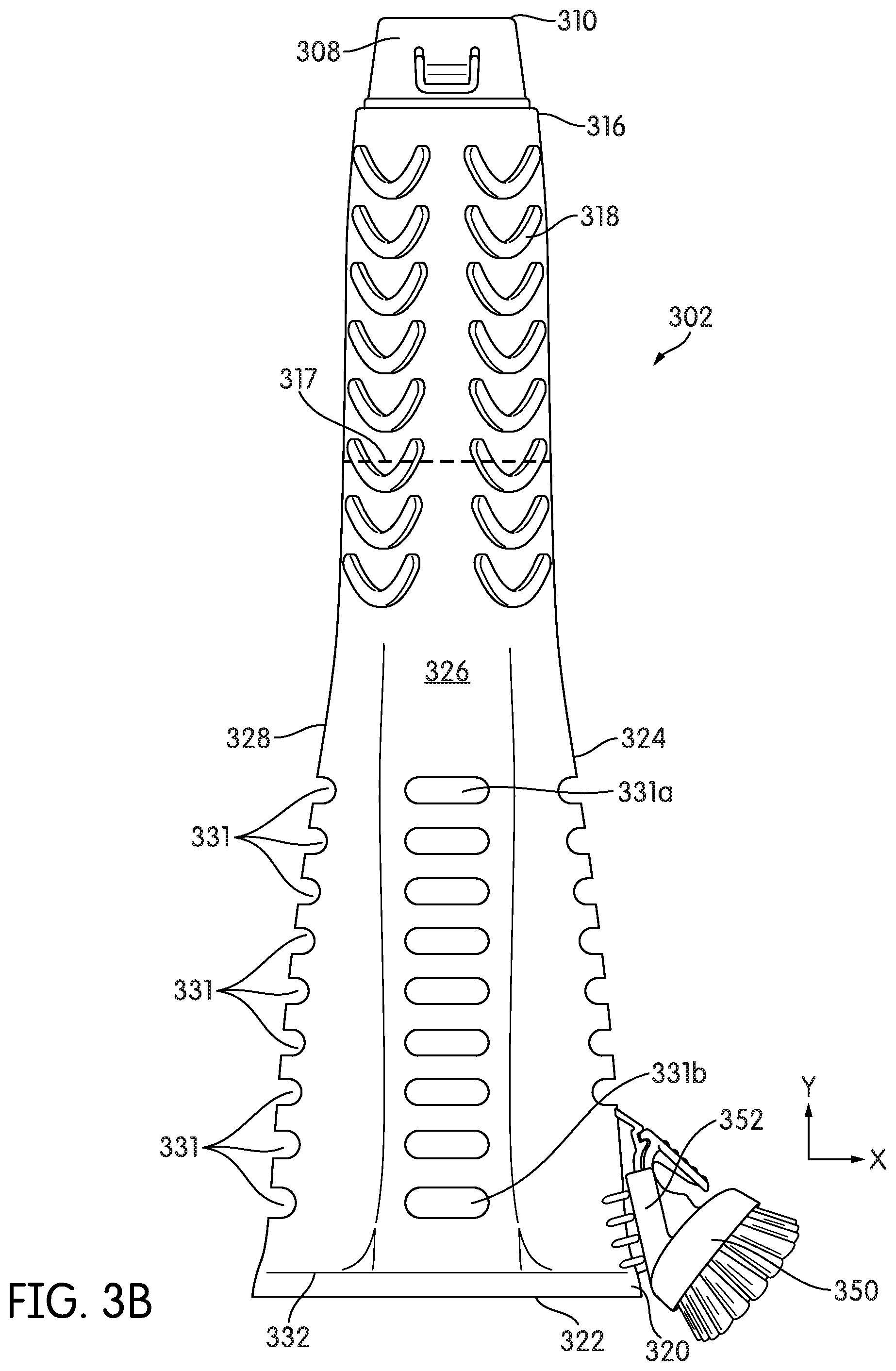 Patent US11771295 Figure 4 – Cleaning implement