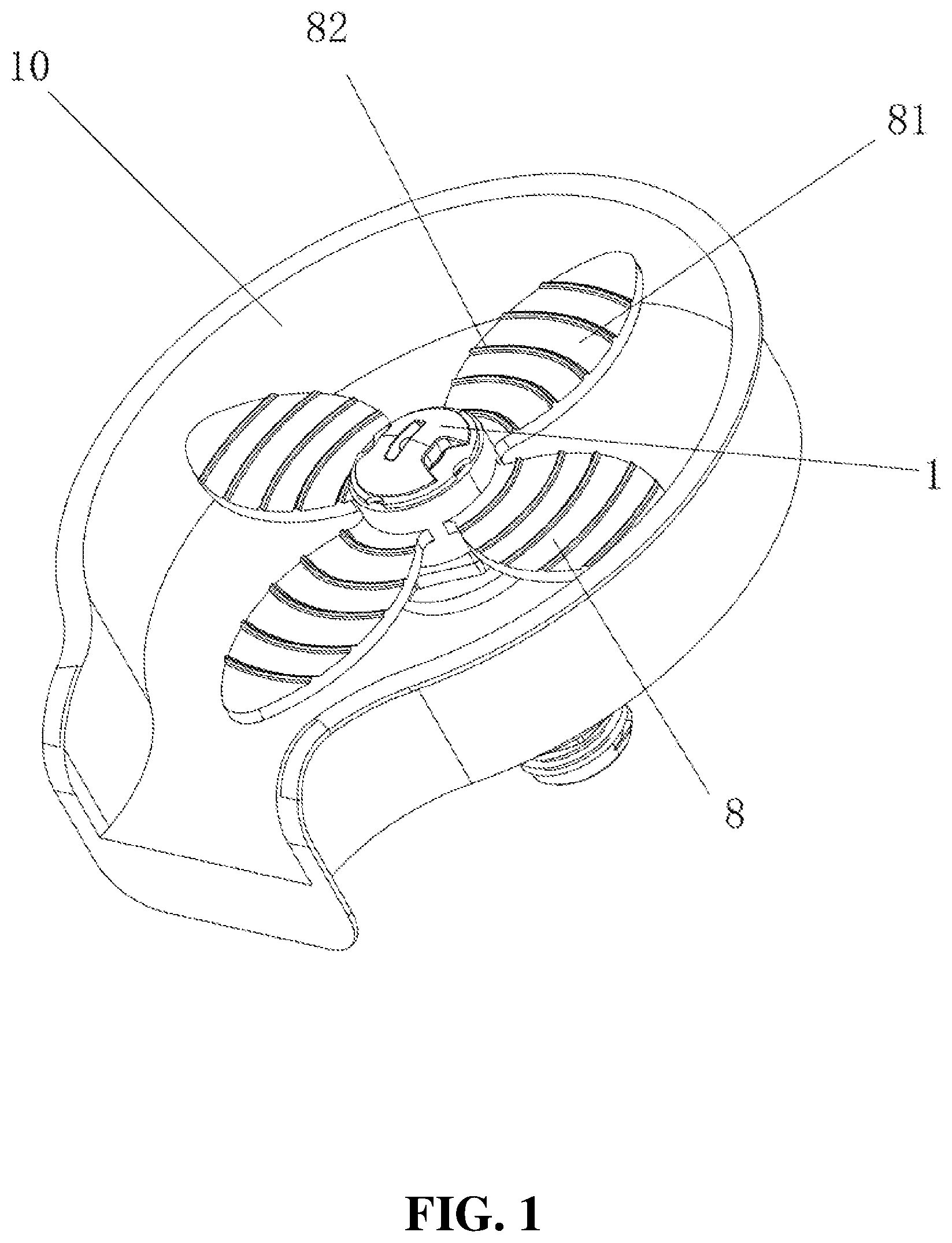 Patent US11771299 Figure 1 – Rotary cup washing device