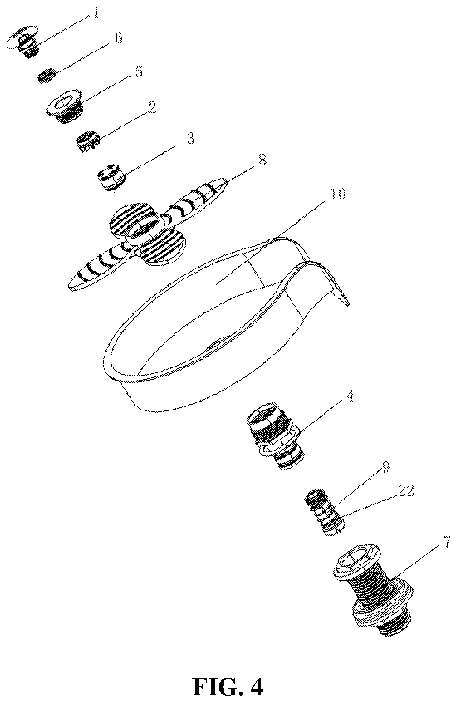 Patent US11771299 Figure 4 – Rotary cup washing device