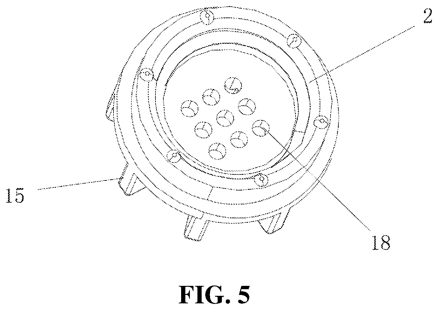 Patent US11771299 Figure 5 – Rotary cup washing device
