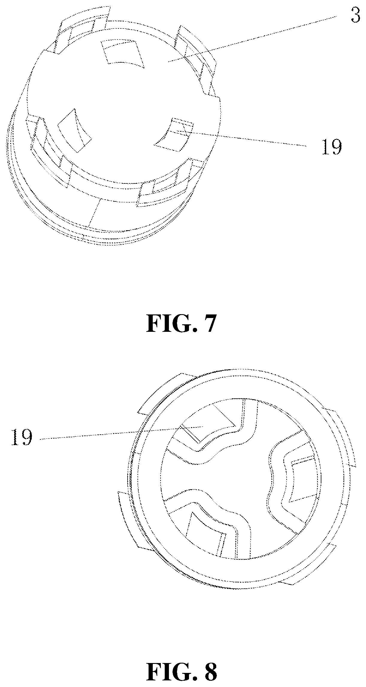 Patent US11771299 Figure 7 – Rotary cup washing device