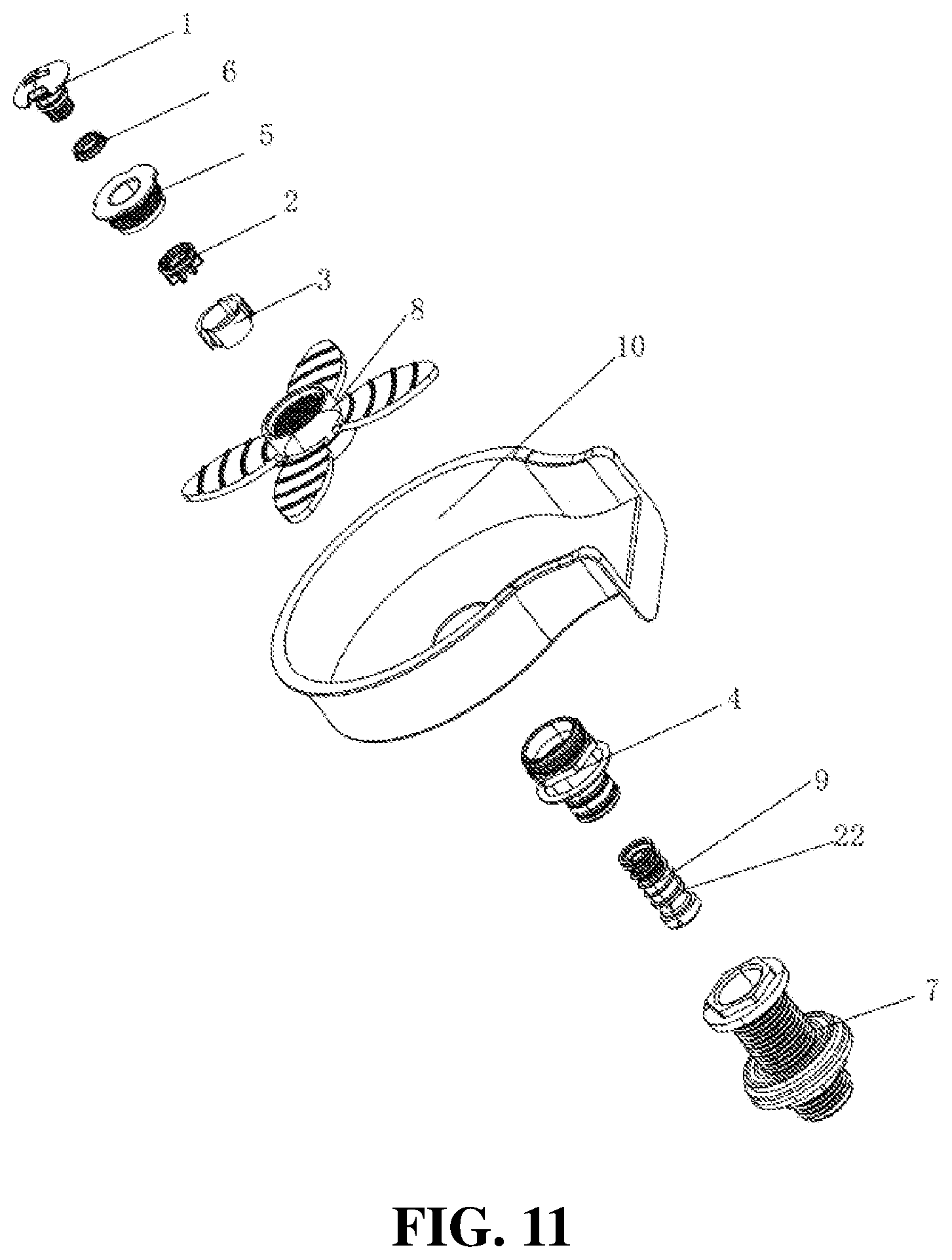 Patent US11771299 Figure 10 – Rotary cup washing device