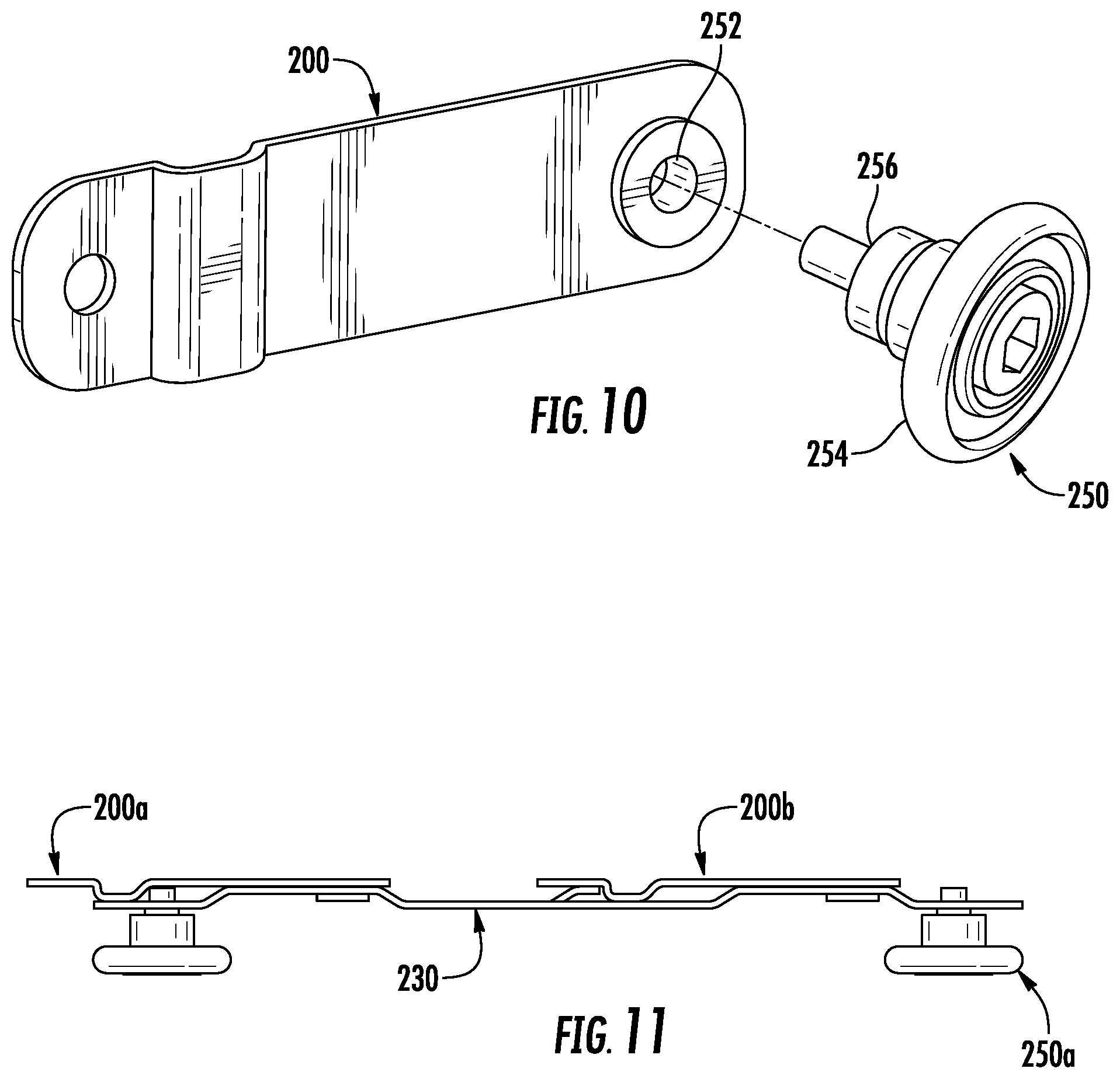 Patent US11771300 Figure 8 – Universal bracket for supporting racks in a dishwasher appliance