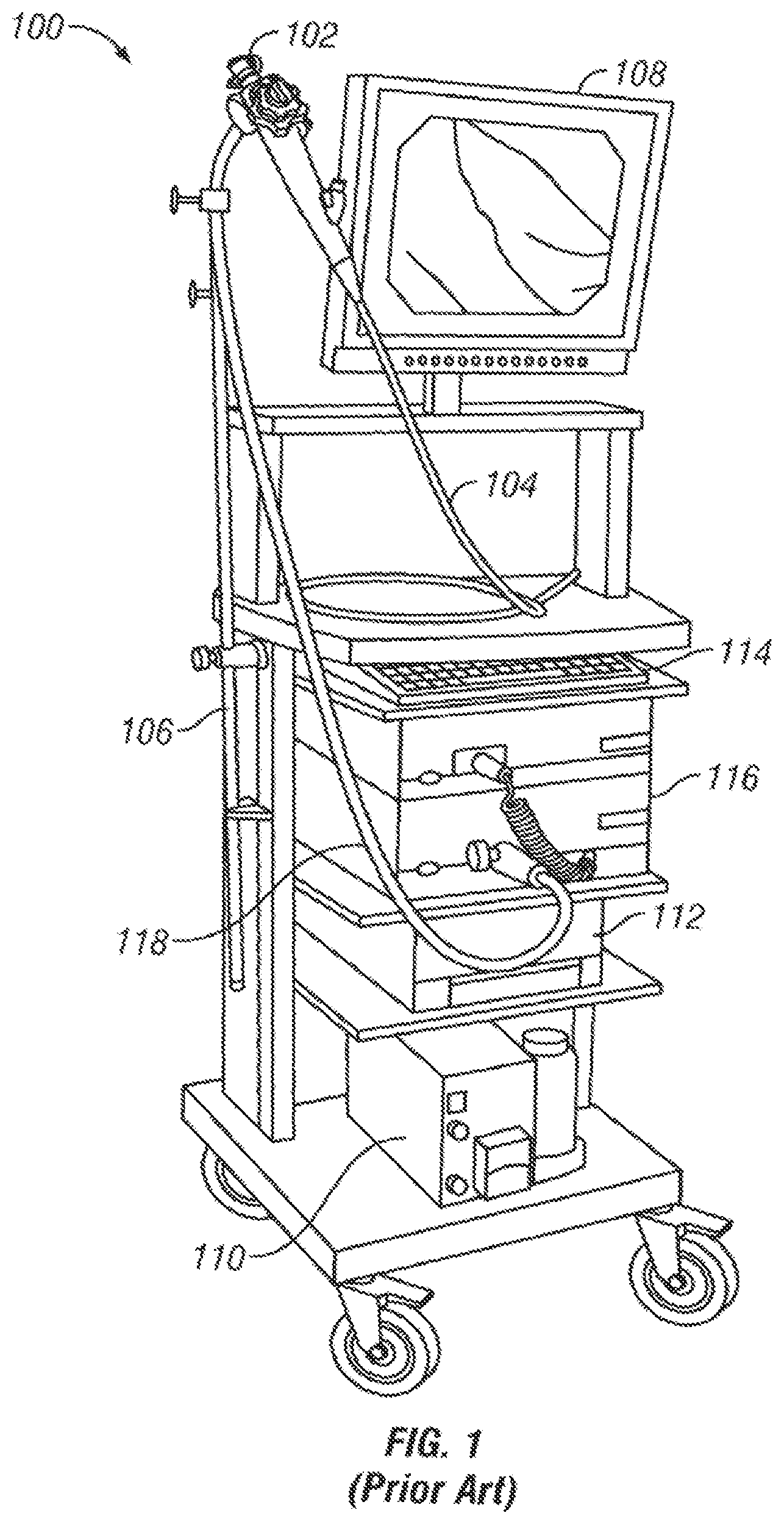 Patent US11771303 Figure 1 – System and method for wirelessly transmitting operational data from an endoscope to a remote device
