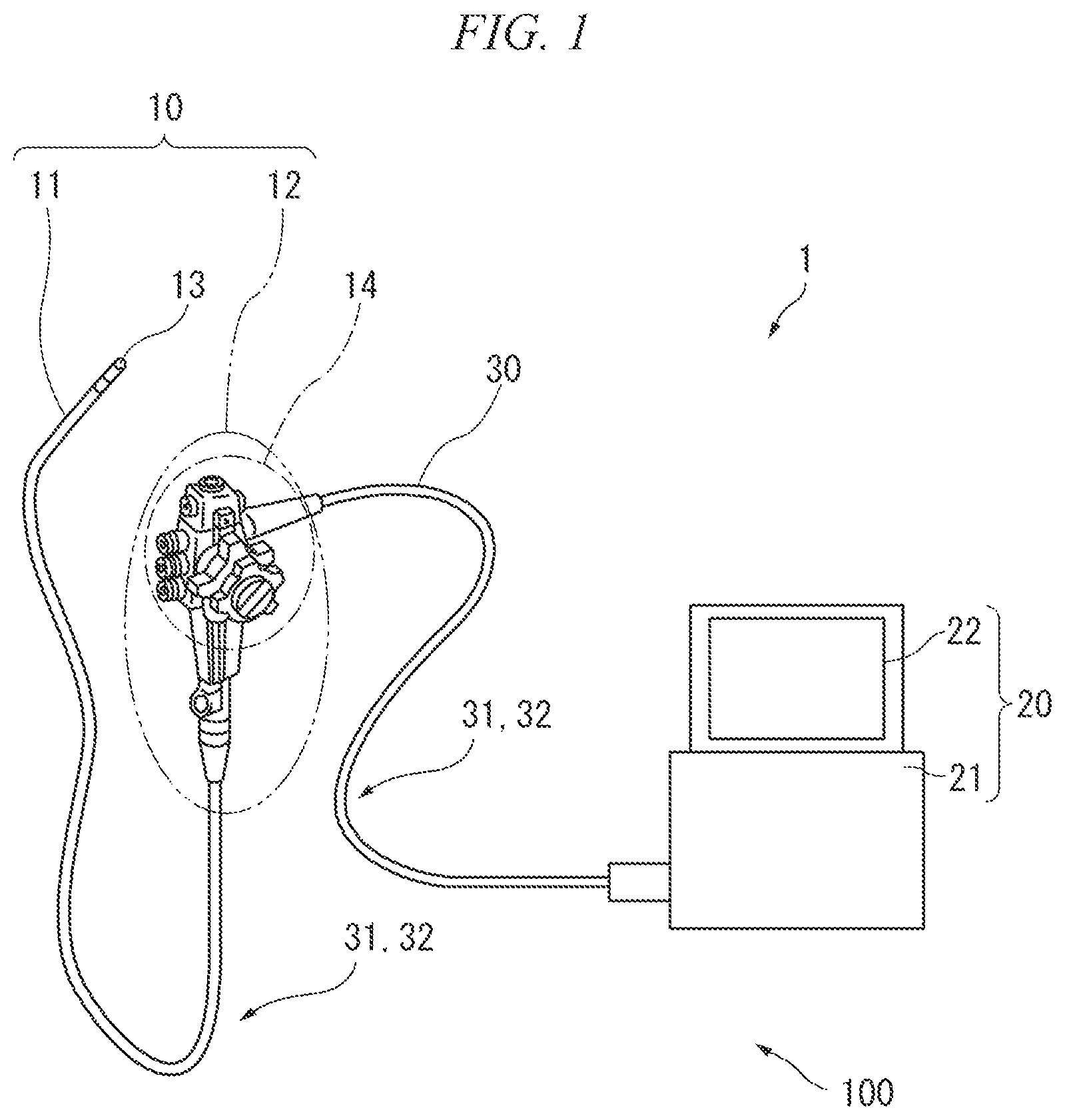 Patent US11771306 Figure 1 – Imaging system and endoscope device