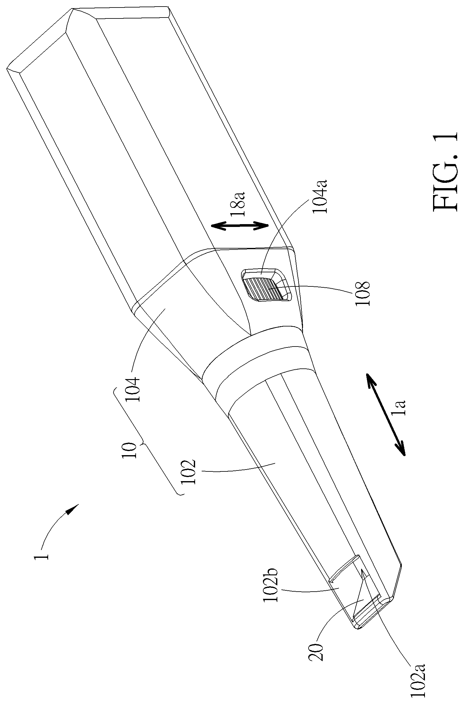 Patent US11771314 Figure 1 – Intraoral scanner