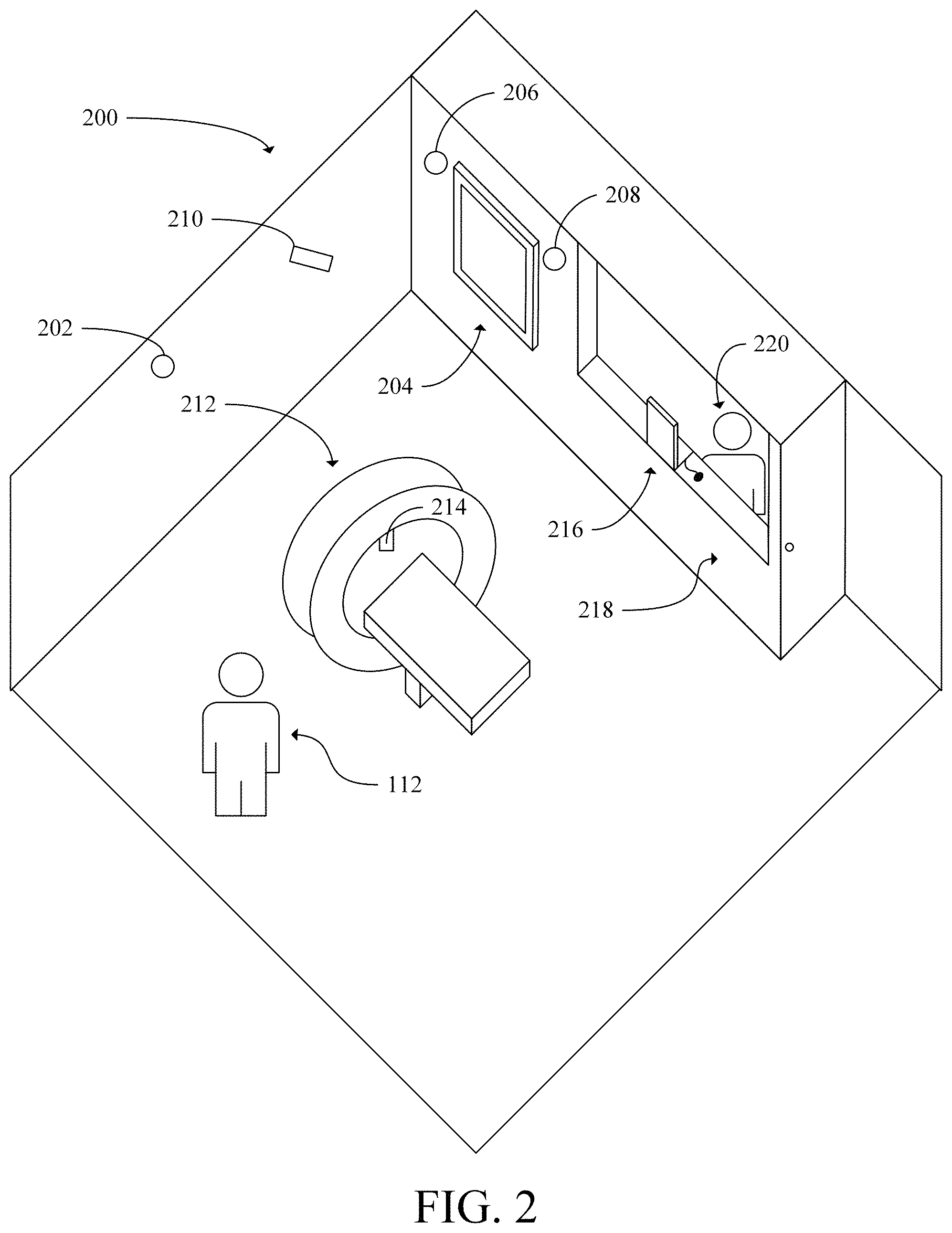 Patent US11771320 Figure 2 – System and method for augmenting patient-technologist communication
