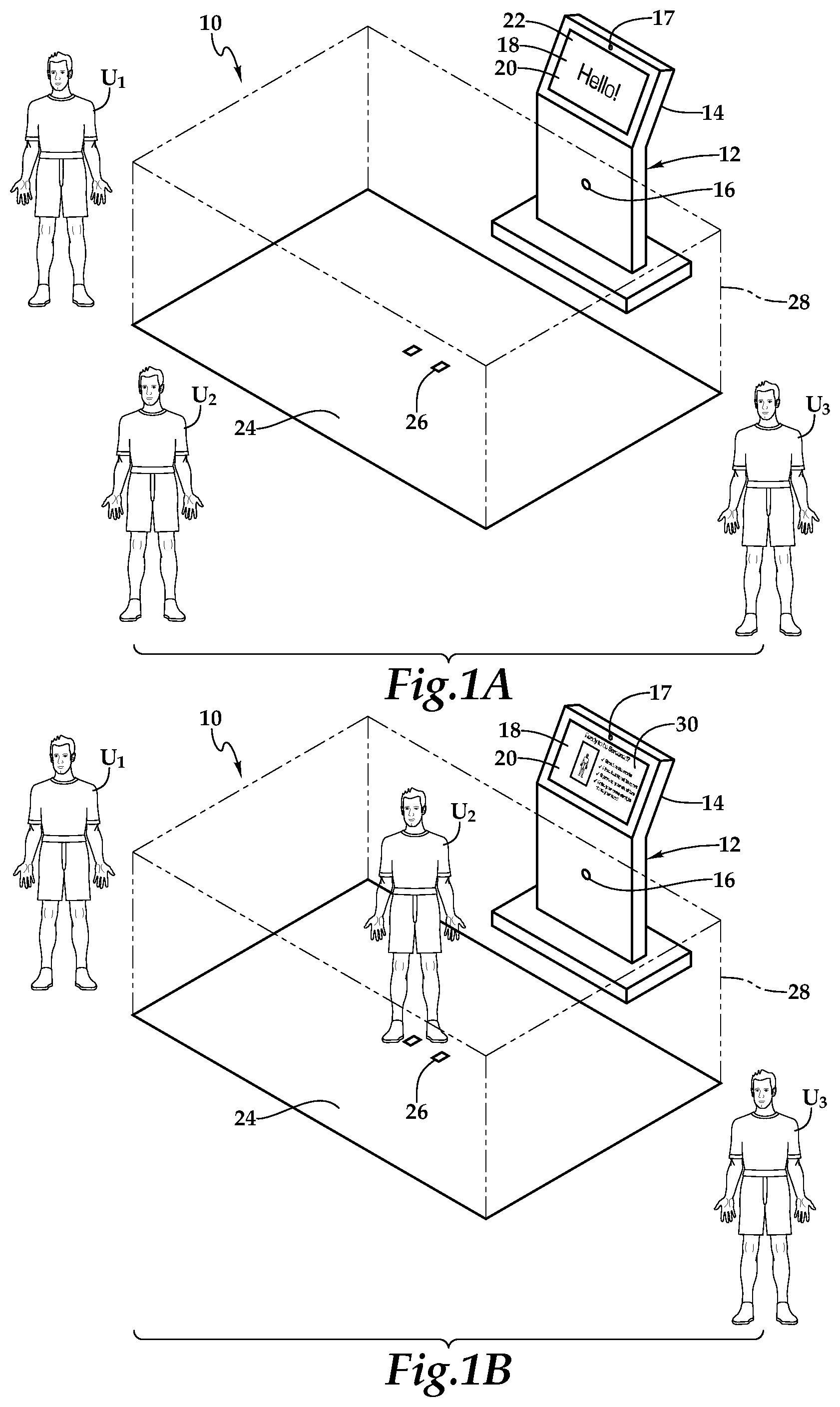 Patent US11771327 Figure 1 – System and method for human motion detection and tracking