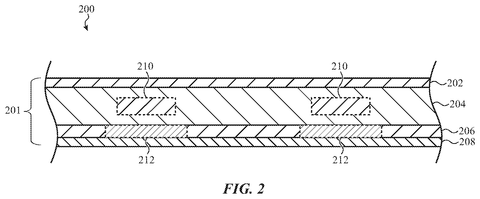 Patent US11771329 Figure 2 – Flexible temperature sensing devices for body temperature sensing