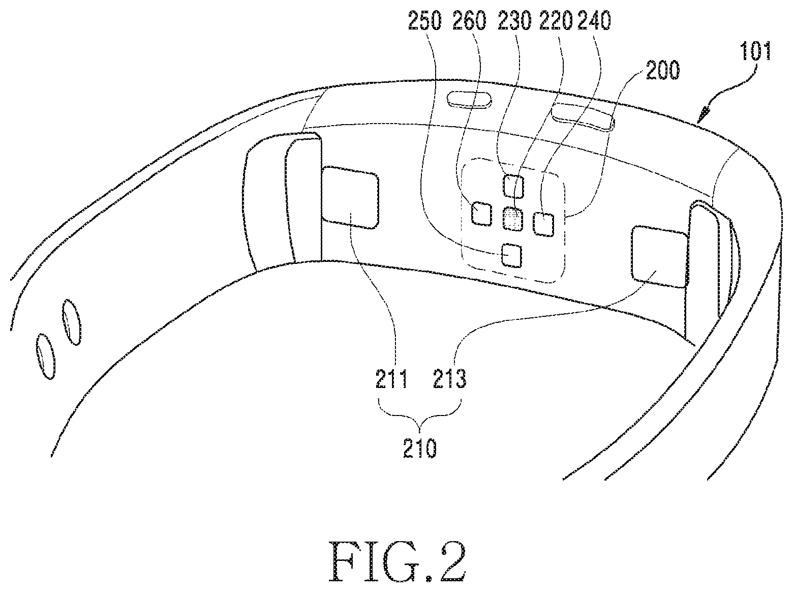 Patent US11771332 Figure 2 – Method for detecting wear using plurality of sensors and electronic device implementing same