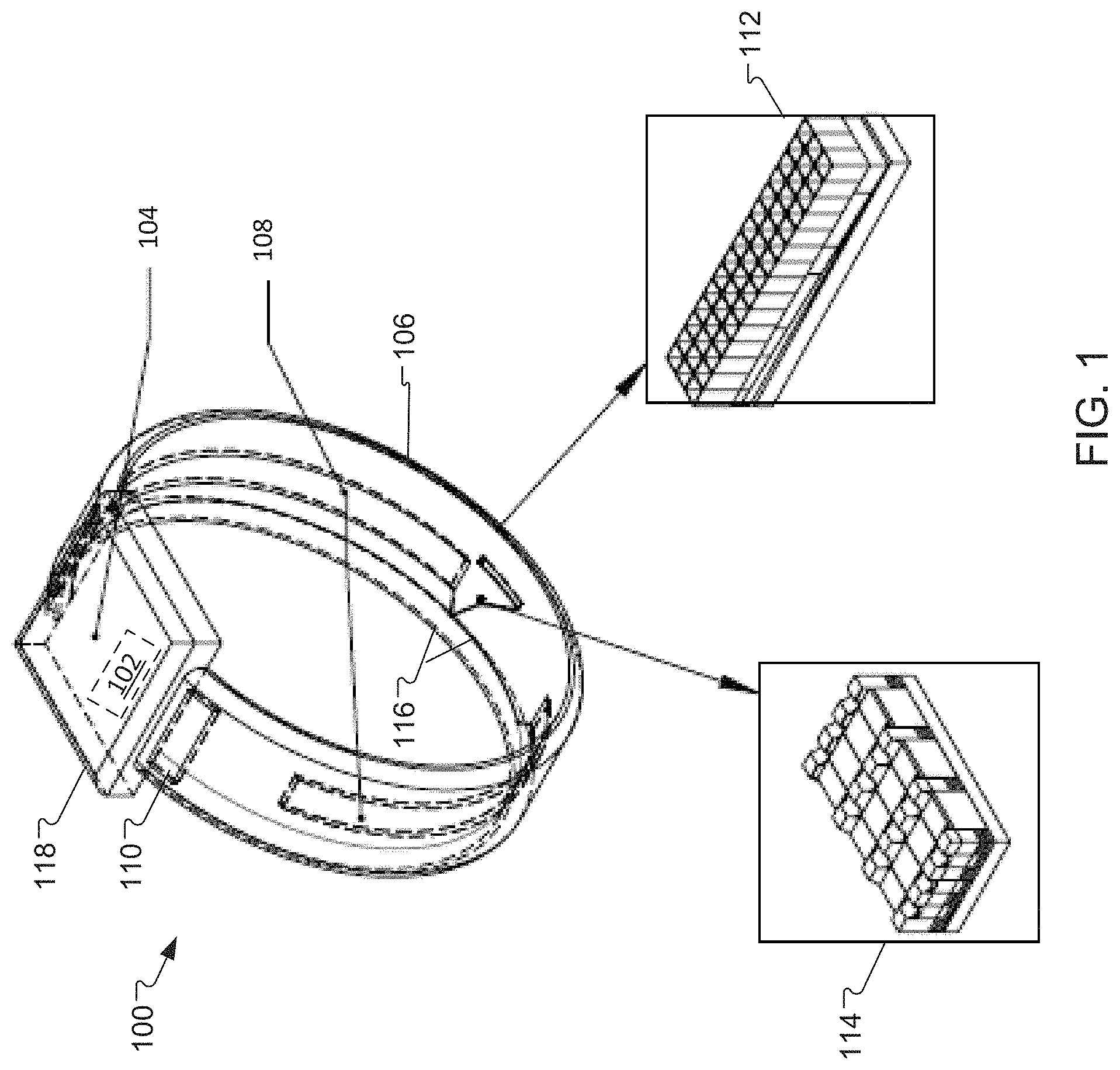Patent US11771334 Figure 1 – Methods and devices for aligning miniaturized impedance sensors in wearable devices