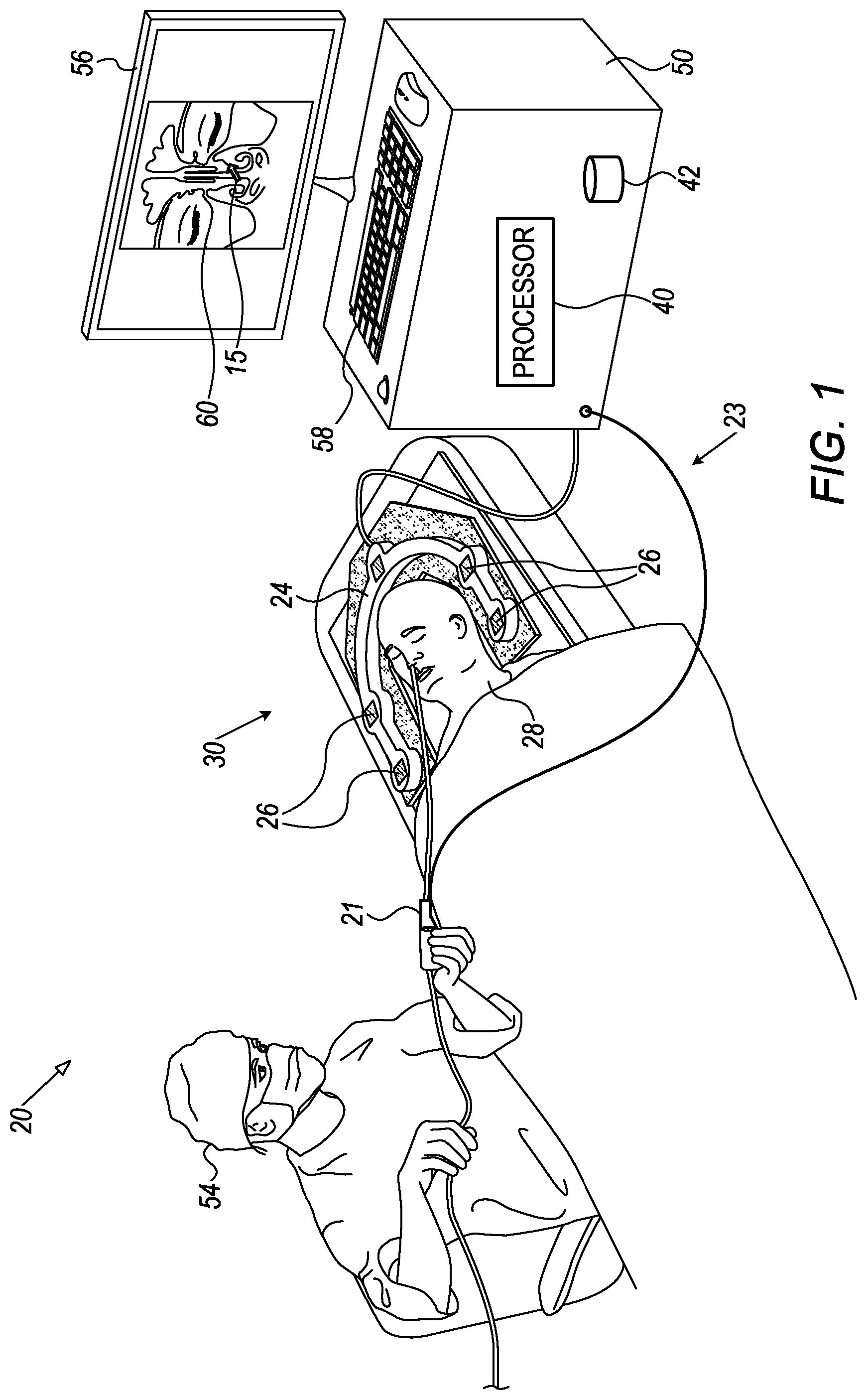 Patent US11771339 Figure 1 – Heterodyne catheter calibration system