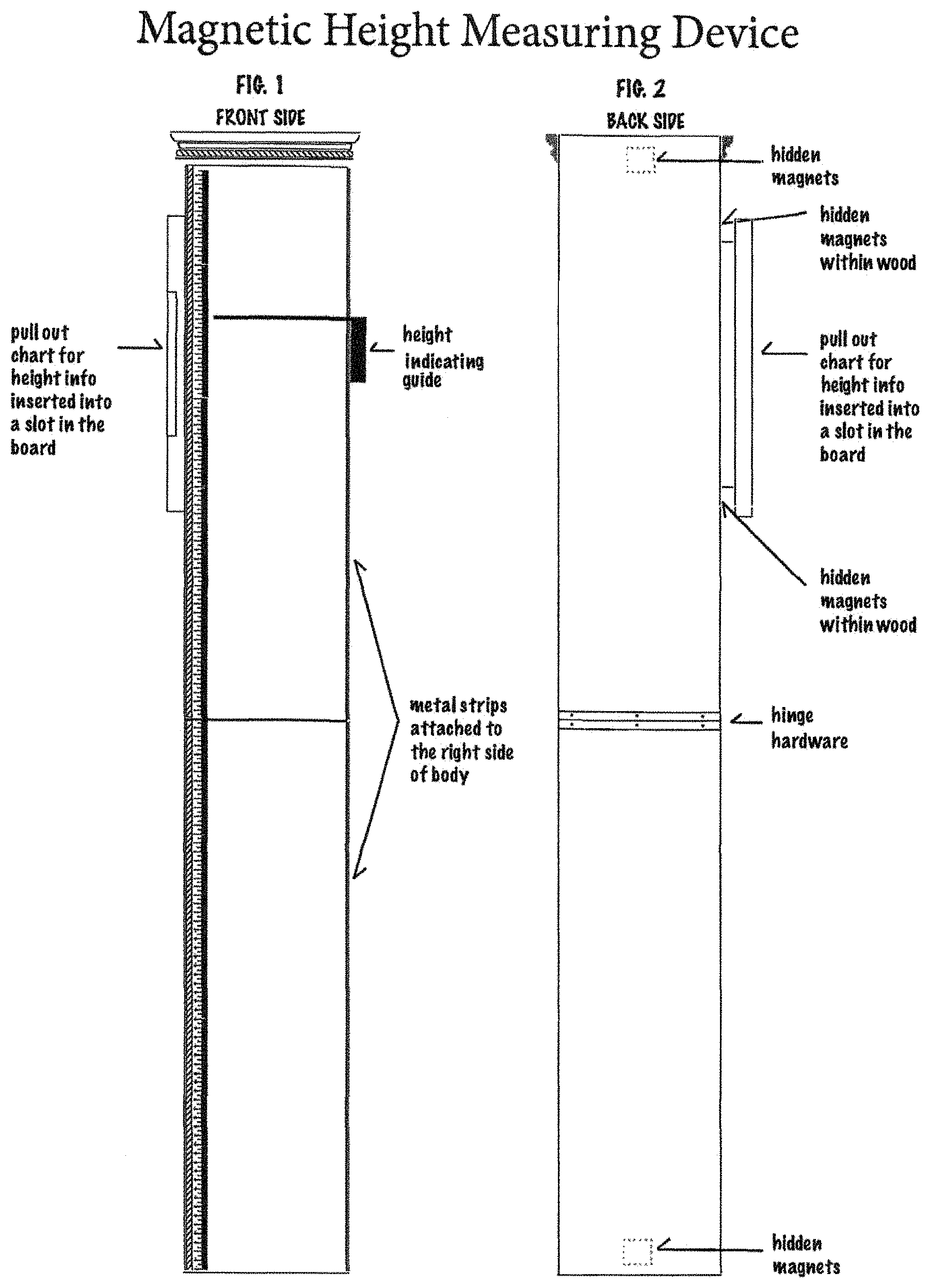 Patent US11771342 — Magnetic height-measuring device — Figure 1