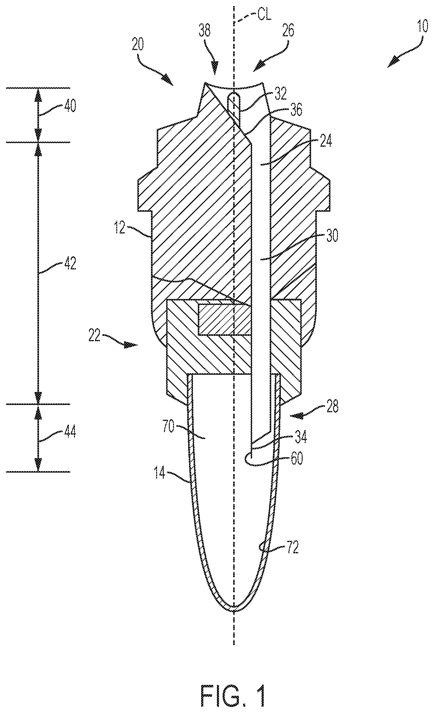 Patent US11771352 Figure 1 – Device for the attached flow of blood