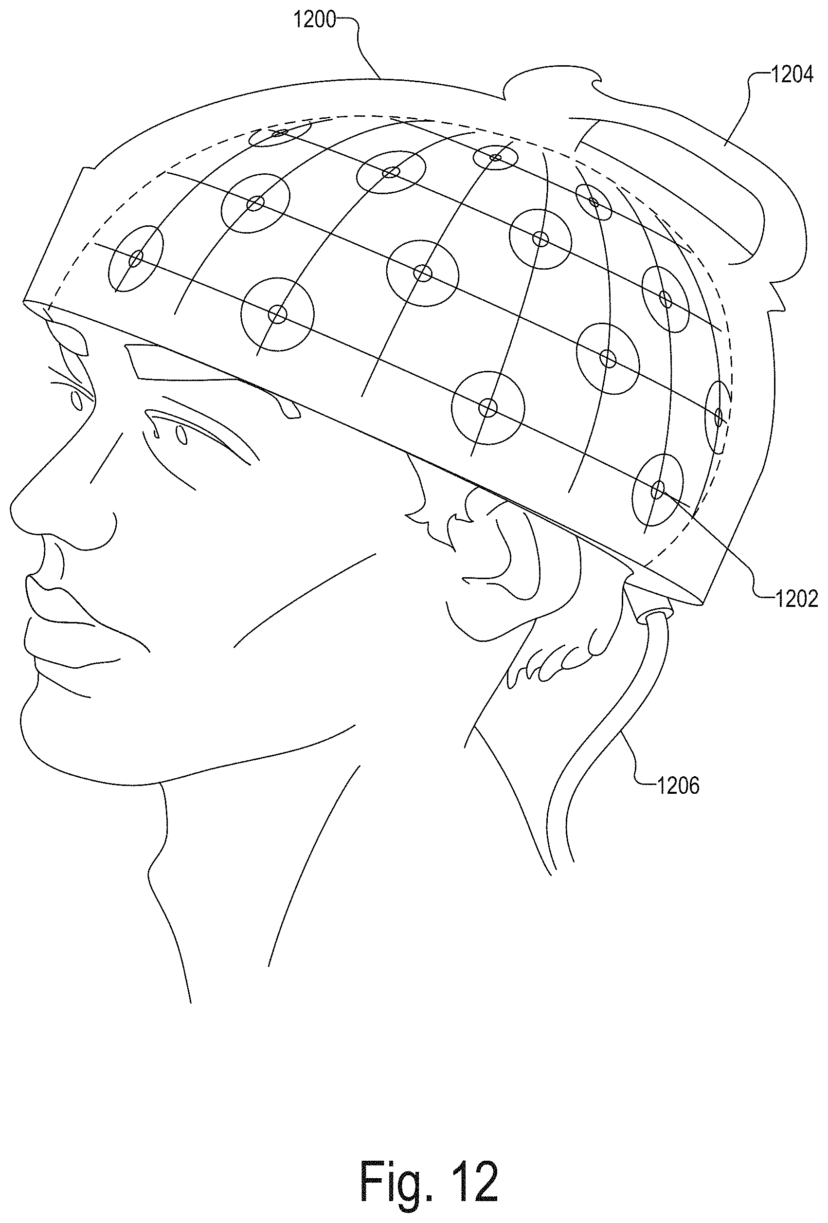 Patent US11771362 Figure 12 – Integrated detector assemblies for a wearable module of an optical measurement system