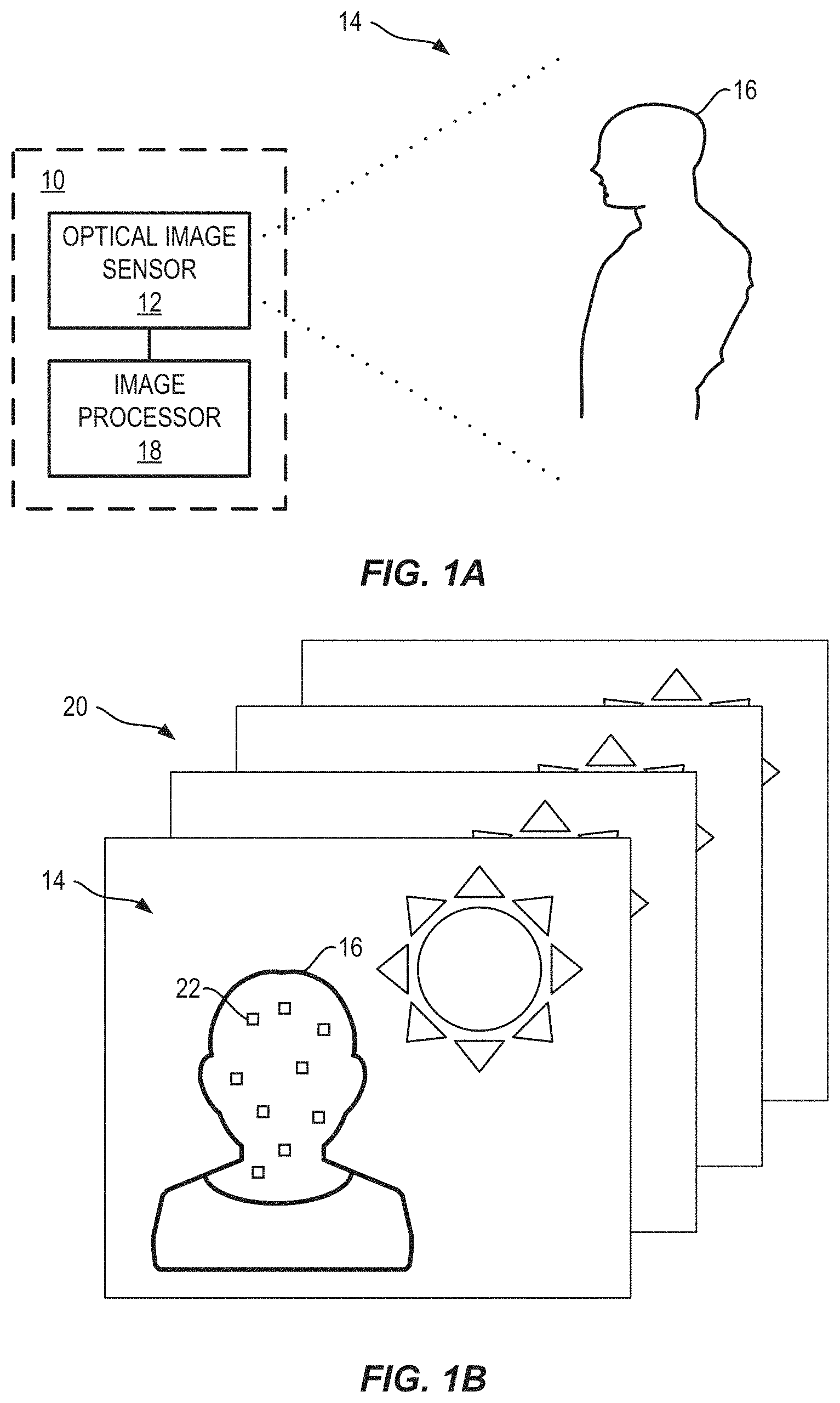Patent US11771380 Figure 1 – Vital sign monitoring system using an optical sensor
