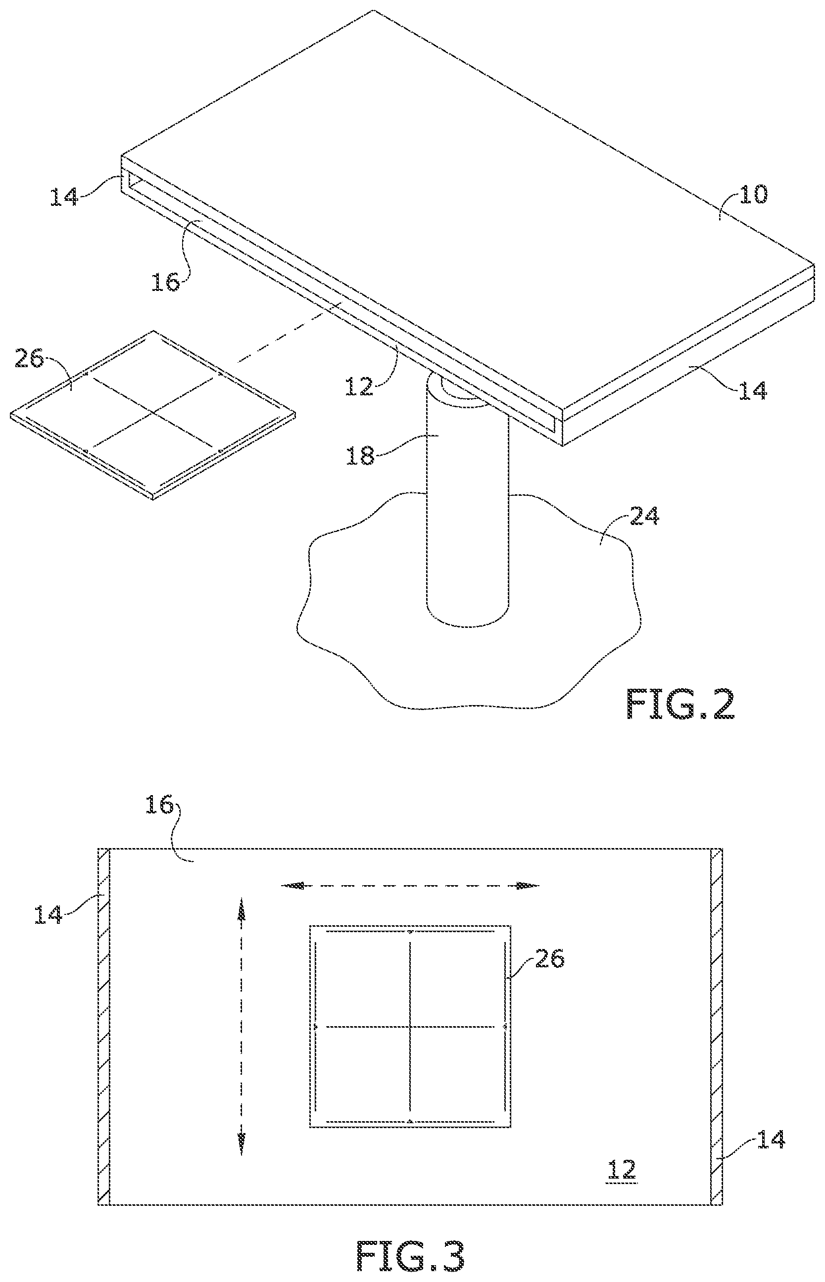 Patent US11771385 Figure 2 – Surgical or exam table that facilitates imaging during procedures