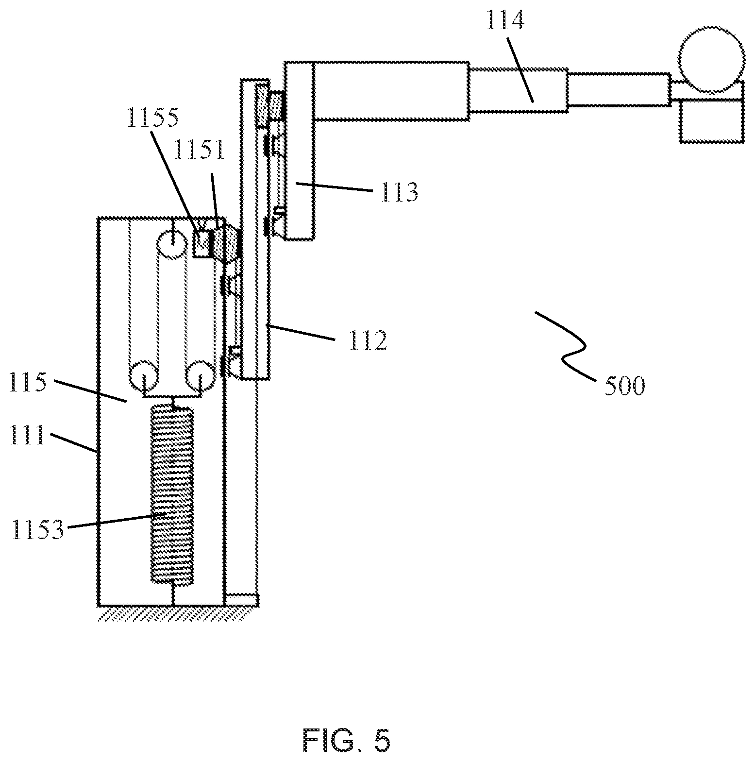 Patent US11771386 Figure 5 – Lifting apparatus and a radiation system including the same