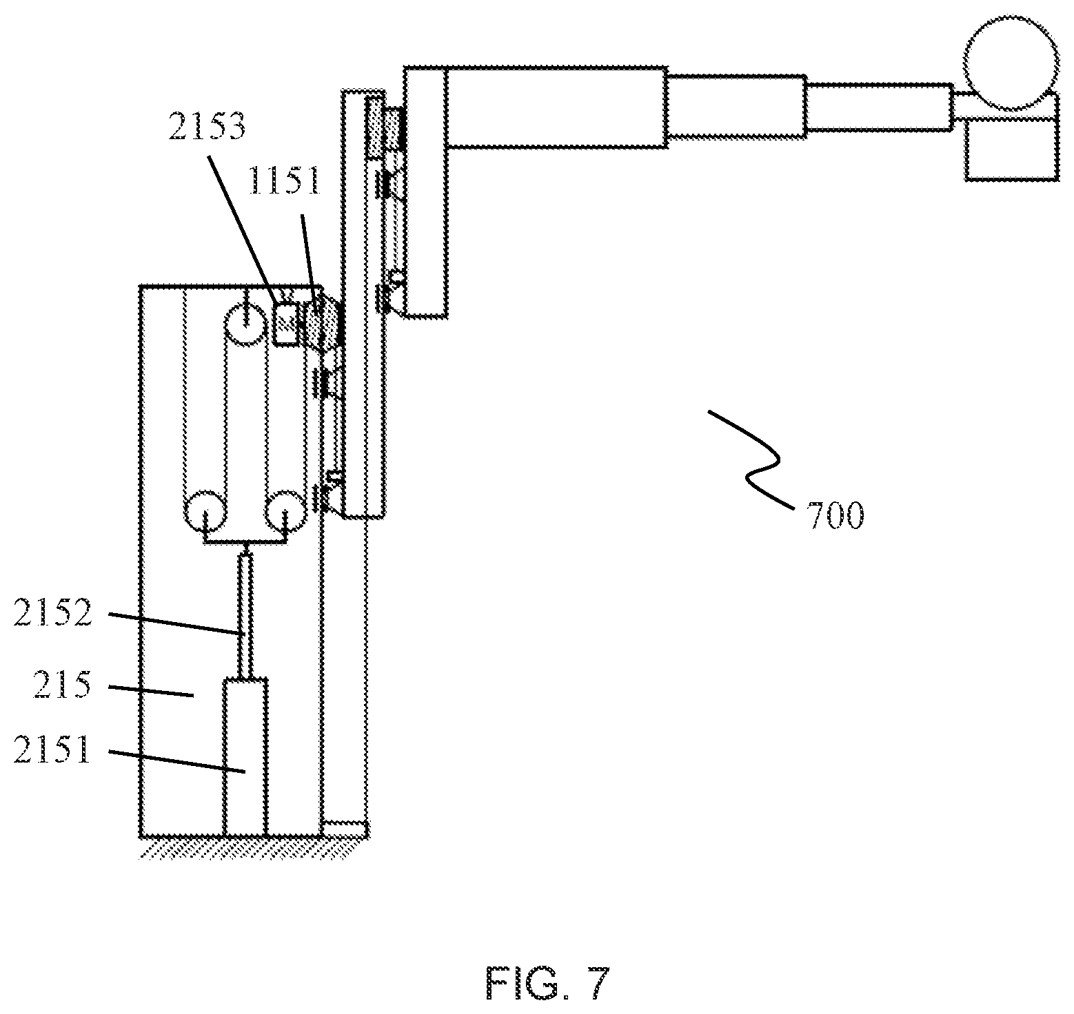 Patent US11771386 Figure 7 – Lifting apparatus and a radiation system including the same
