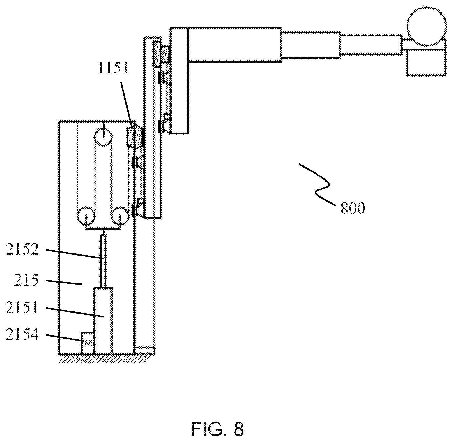 Patent US11771386 Figure 8 – Lifting apparatus and a radiation system including the same