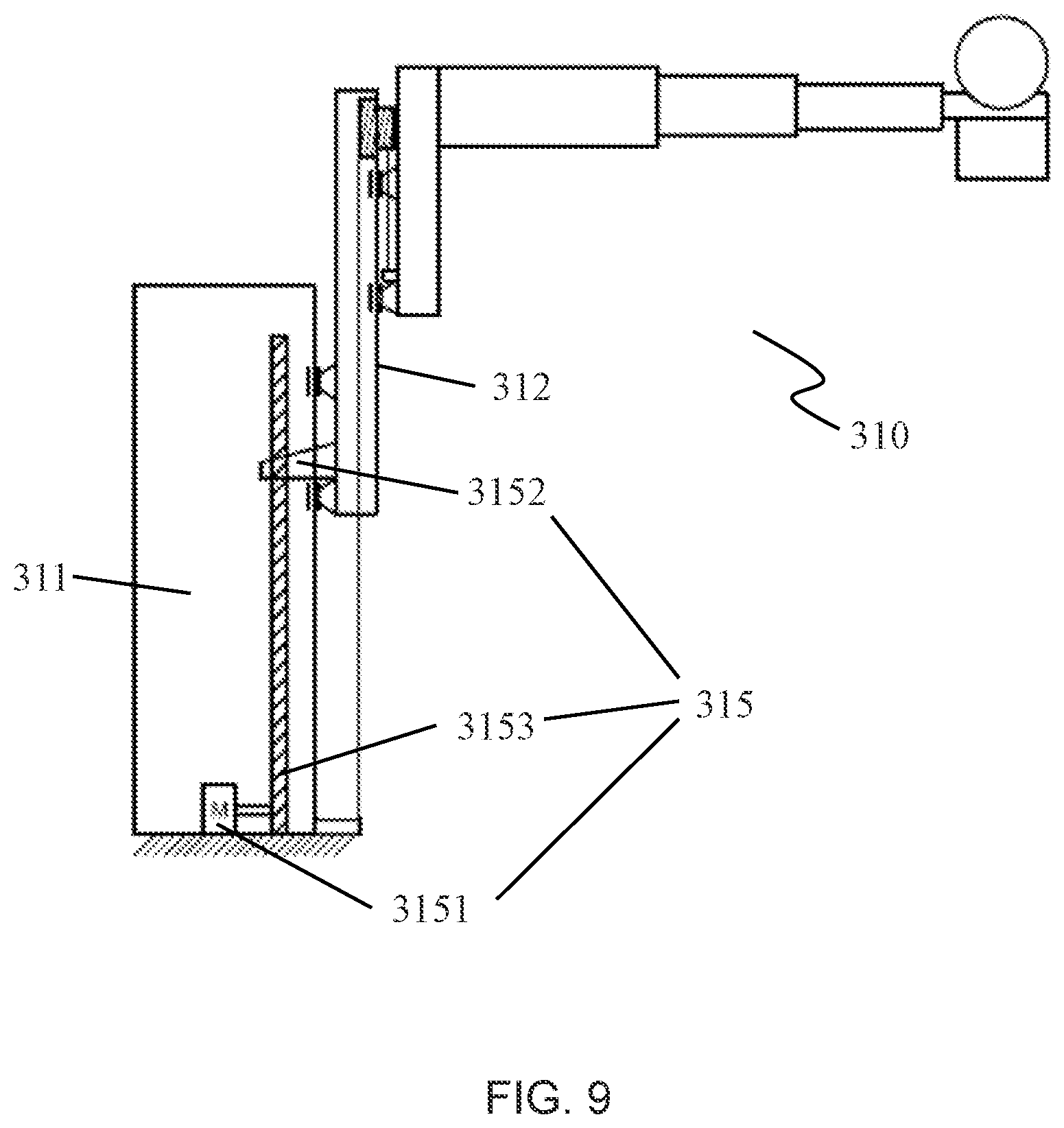 Patent US11771386 Figure 9 – Lifting apparatus and a radiation system including the same