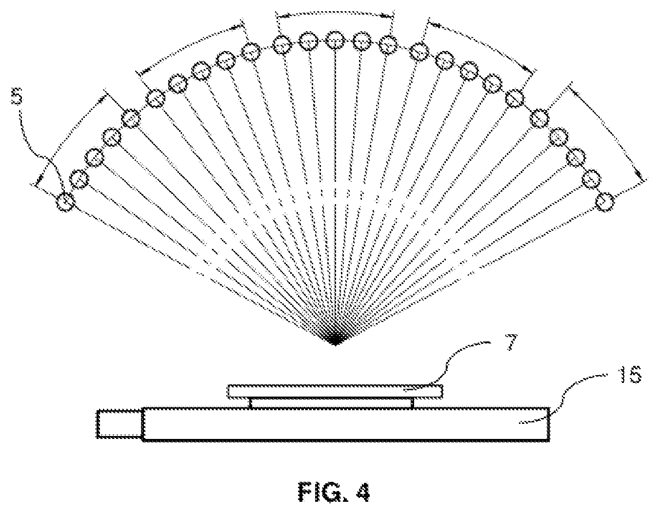 Patent US11771387 Figure 4 – Fast 3D radiography using multiple pulsed X-ray sources in motion