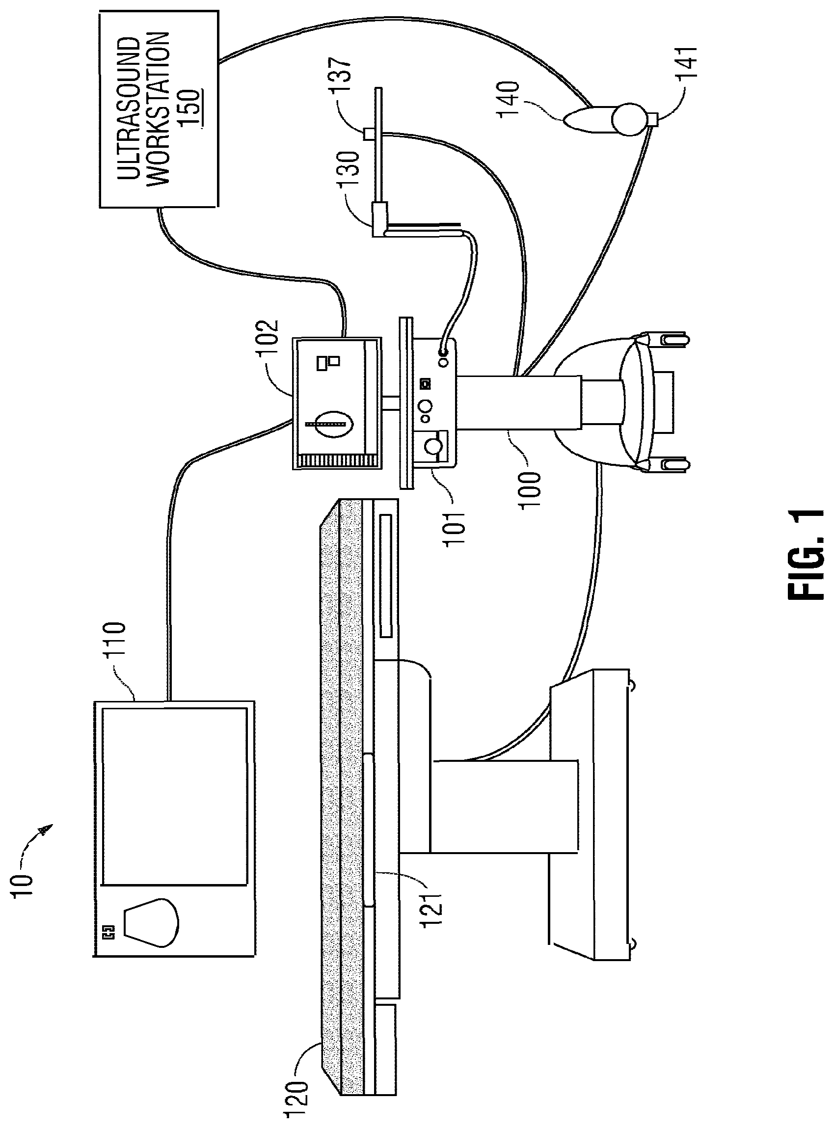 Patent US11771401 Figure 1 – System for tracking and imaging a treatment probe