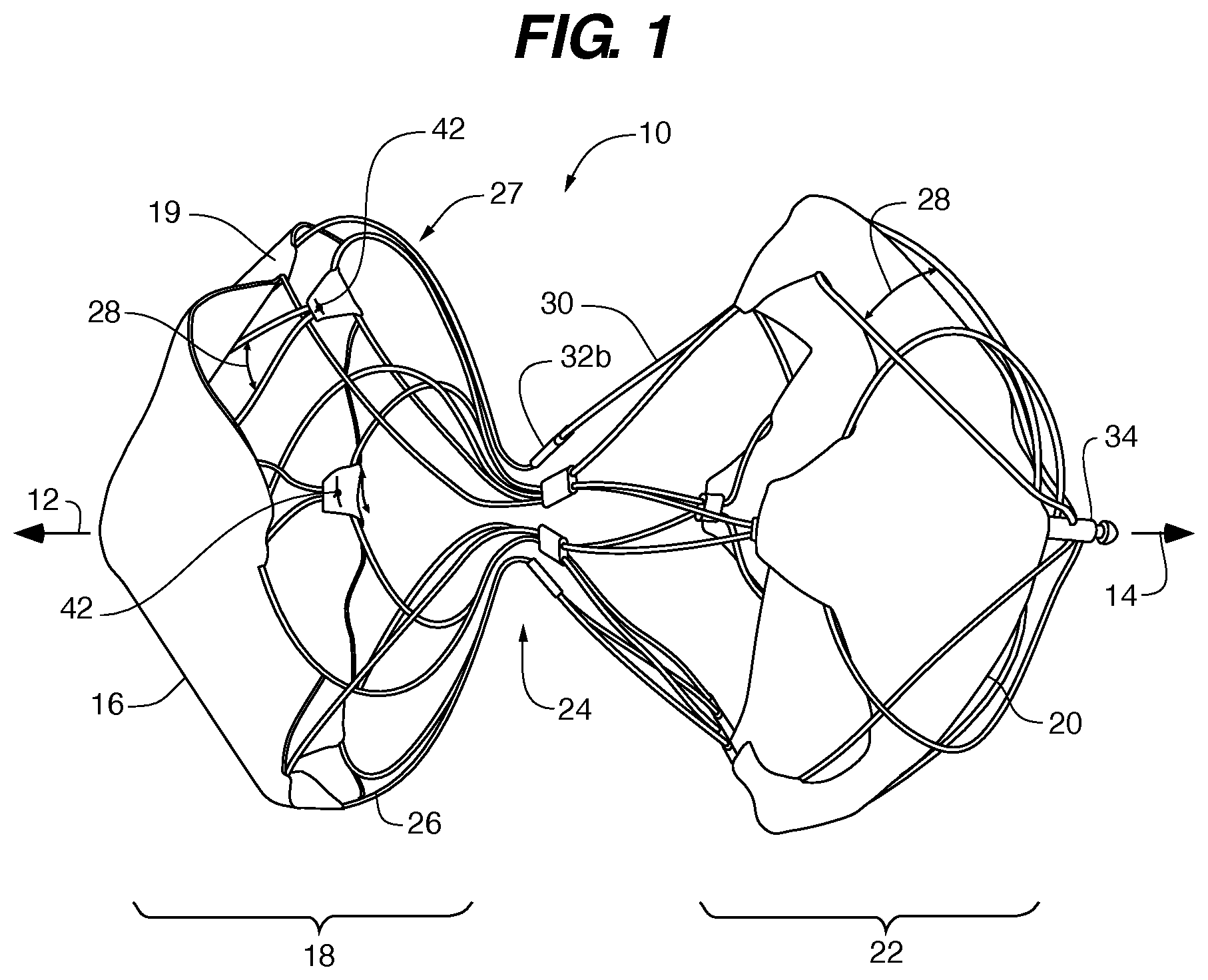 Patent US11771411 Figure 1 – PFO device